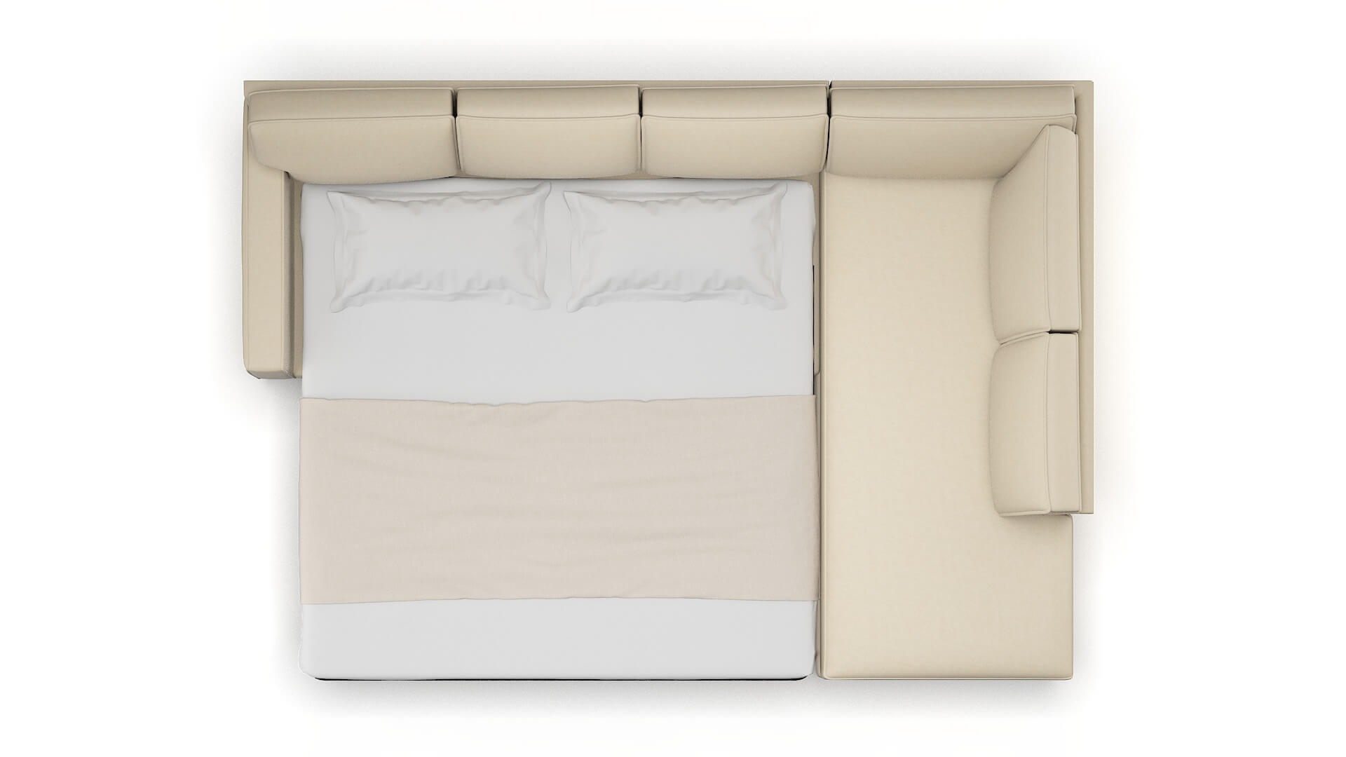 Chicago Dream_d Almond Panel Sleeper Espresso legs 3