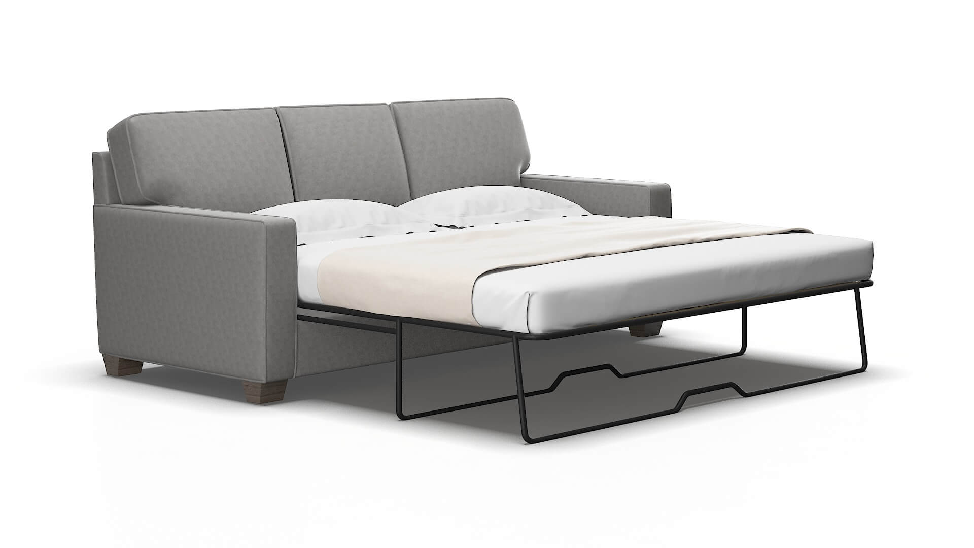 Chicago Dream_d charcoal Sofa sleeper Espresso Legs  2