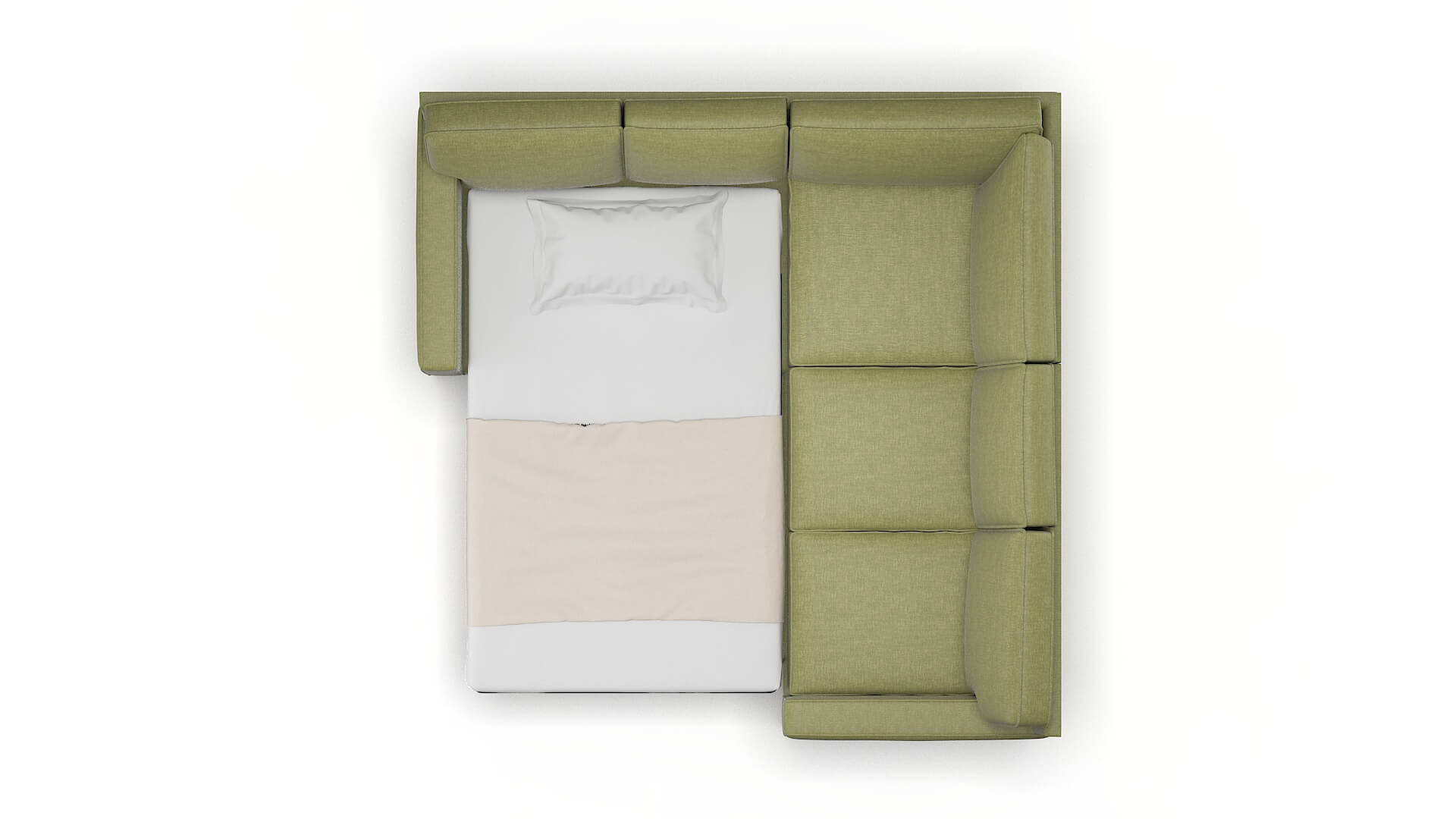 Chicago Dream_d Forest Sectional Sleeper Espresso legs 3