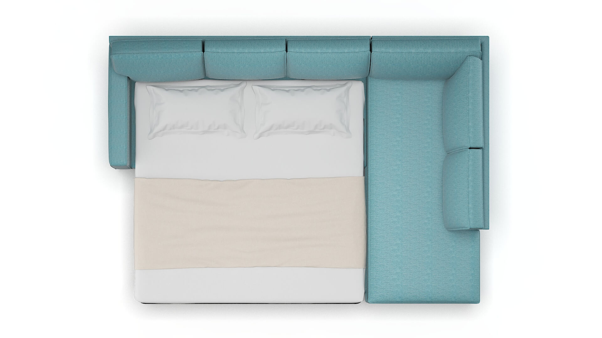 Chicago Dream_d Peacock Panel Sleeper Espresso legs 3