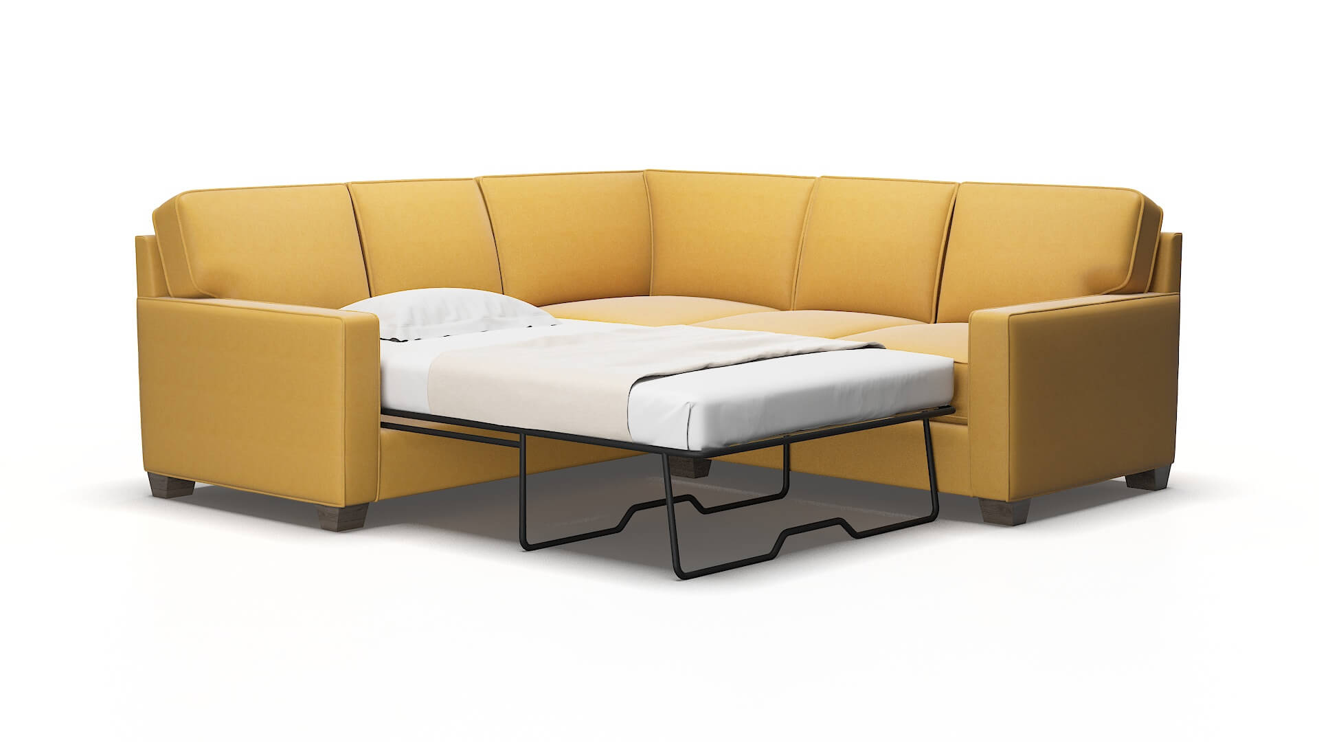 Chicago Dream_d sunflower Sectional sleeper Espresso Legs  2