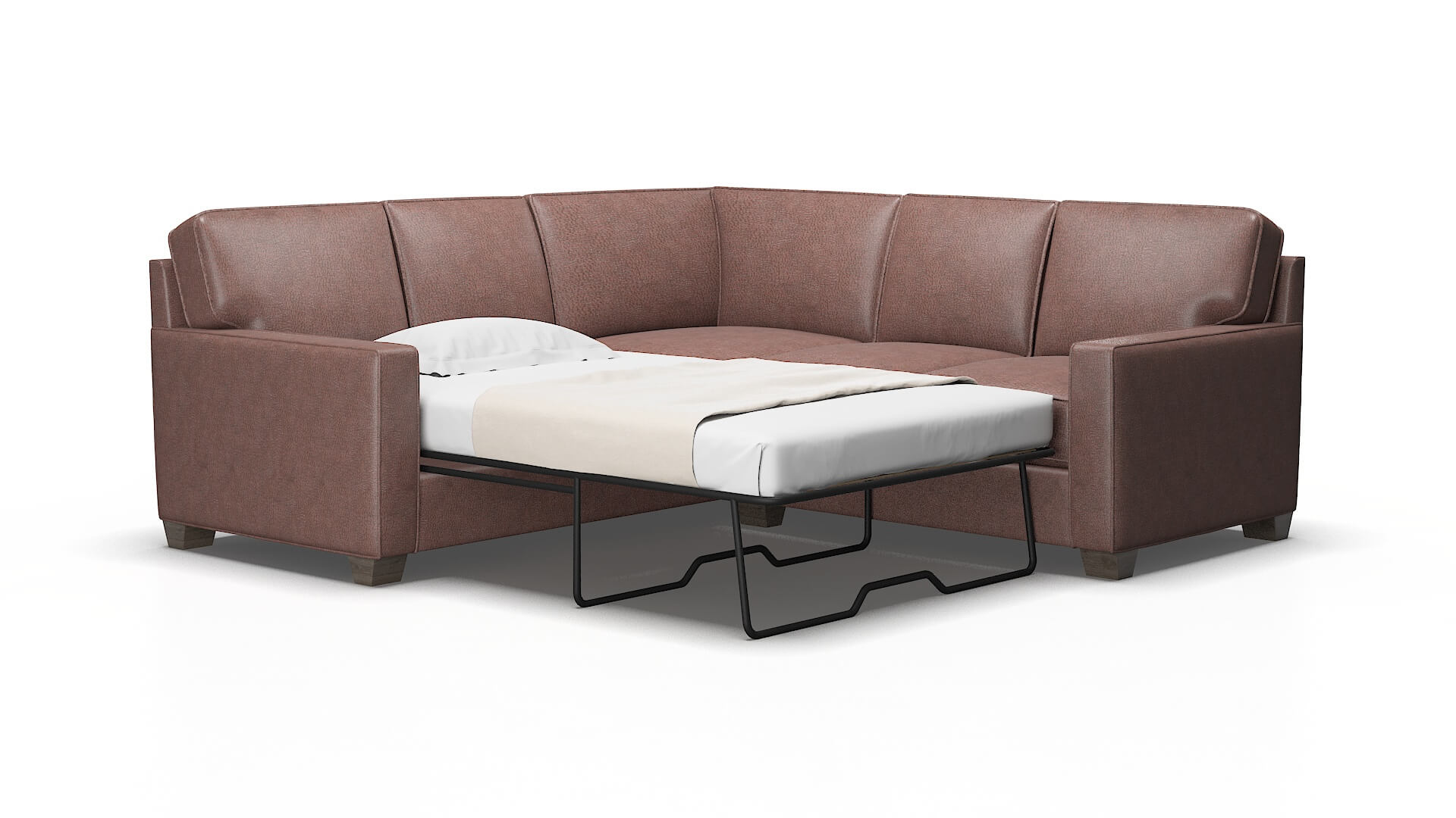 Chicago Ford brown Sectional sleeper Espresso Legs  2