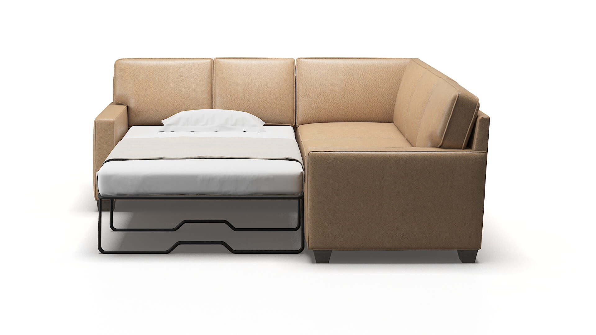 Chicago Ford Dune Sectional Sleeper Espresso legs 1