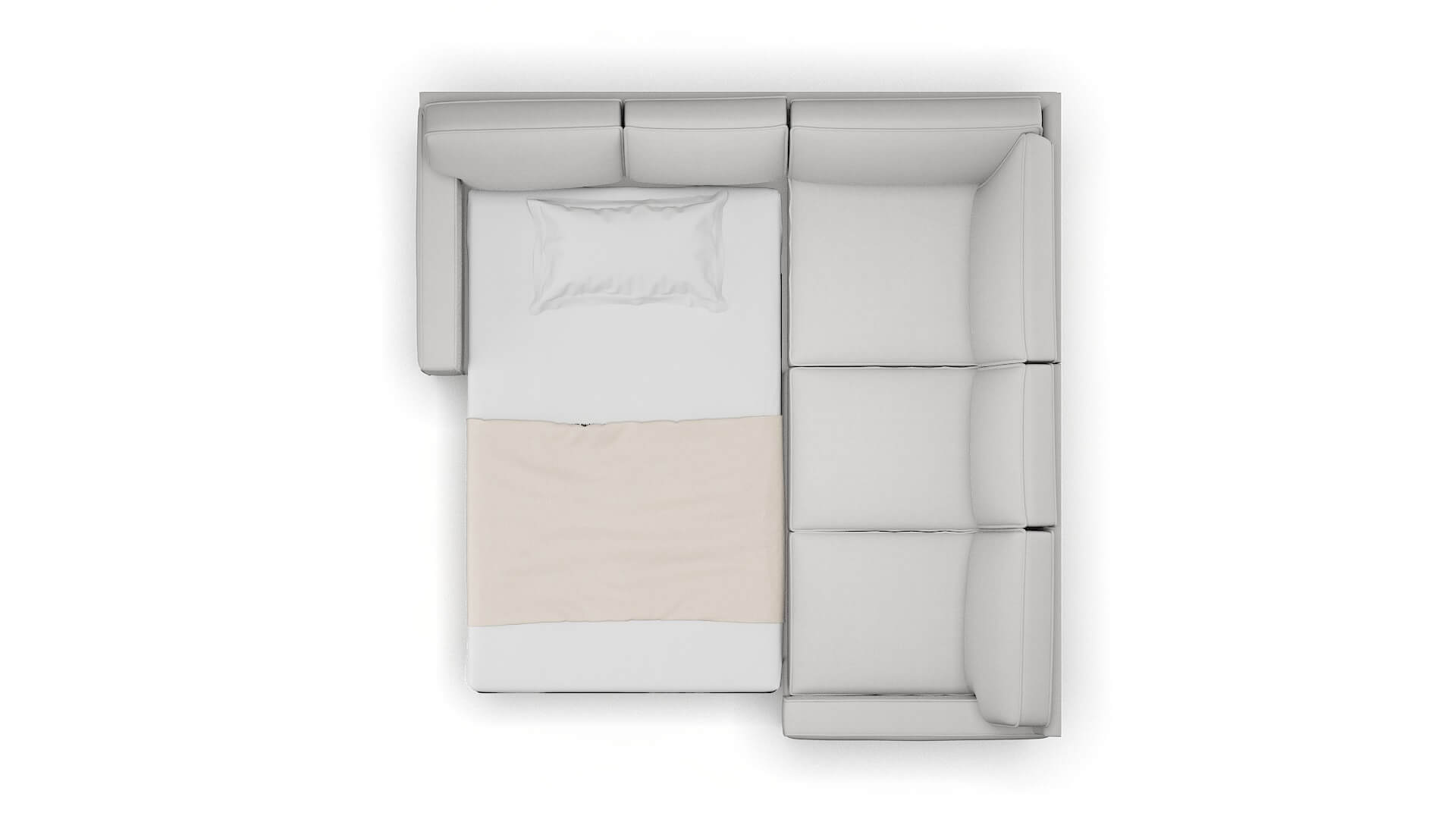 Chicago Geo Sterling Sectional Sleeper Espresso legs 3