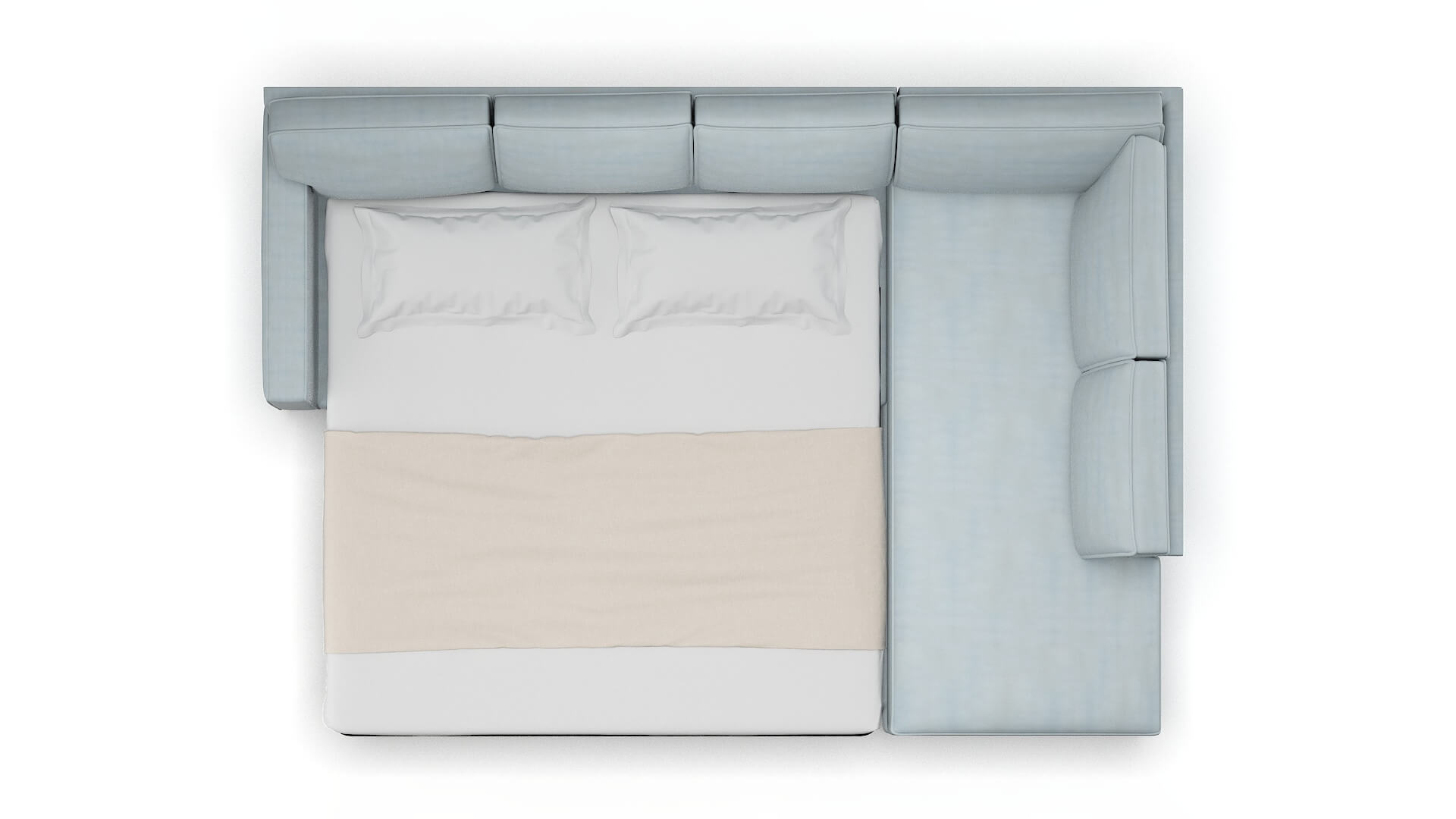 Chicago Hathaway Aqua Panel Sleeper Espresso legs 3