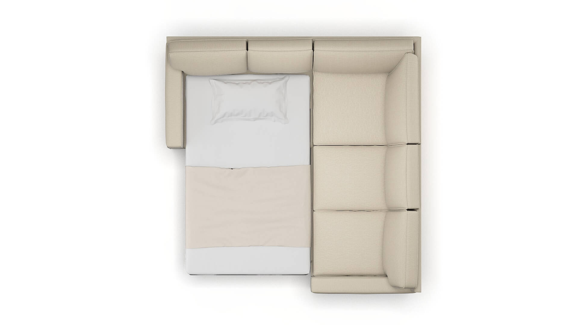 Chicago Insight Barley Sectional Sleeper Espresso legs 3