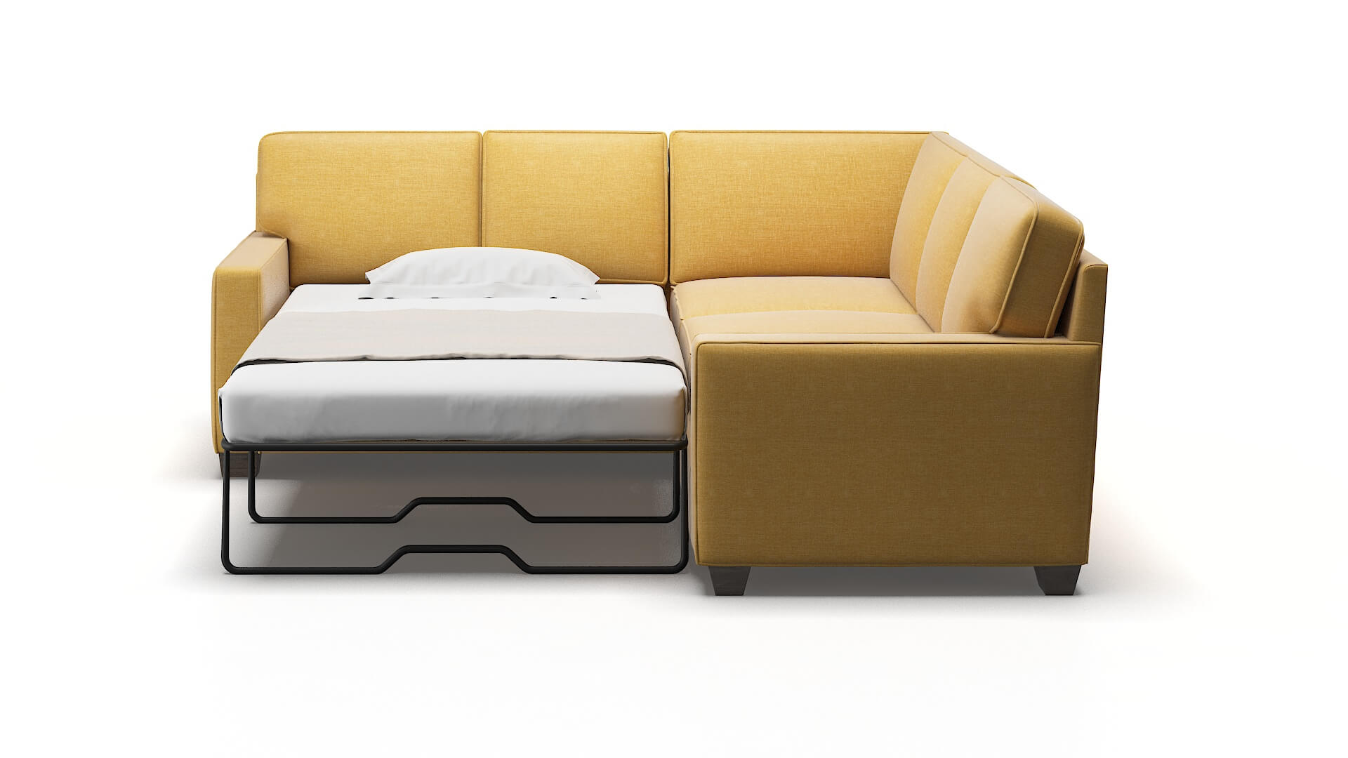 Chicago Insight Citronella Sectional Sleeper Espresso legs 1