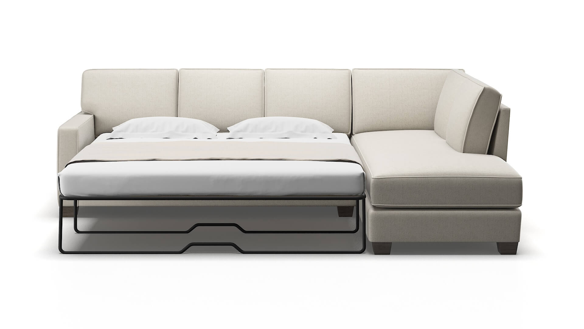 Chicago Insight Dove Panel Sleeper Espresso legs 1
