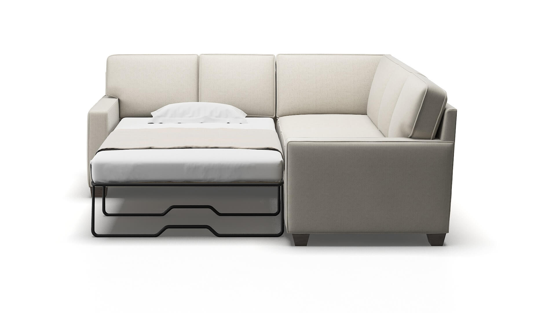 Chicago Insight Dove Sectional Sleeper Espresso legs 1