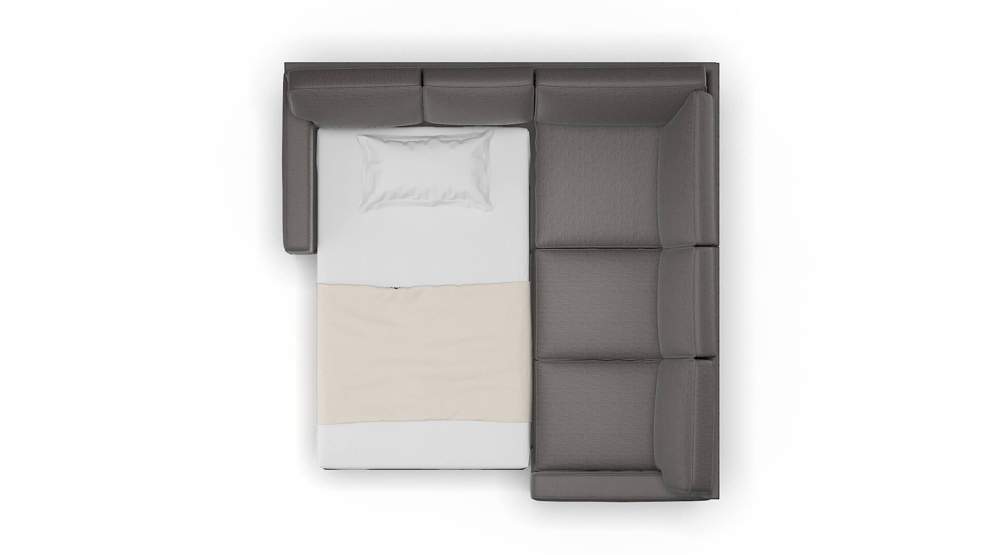 Chicago Insight Eclipse Sectional Sleeper Espresso legs 3