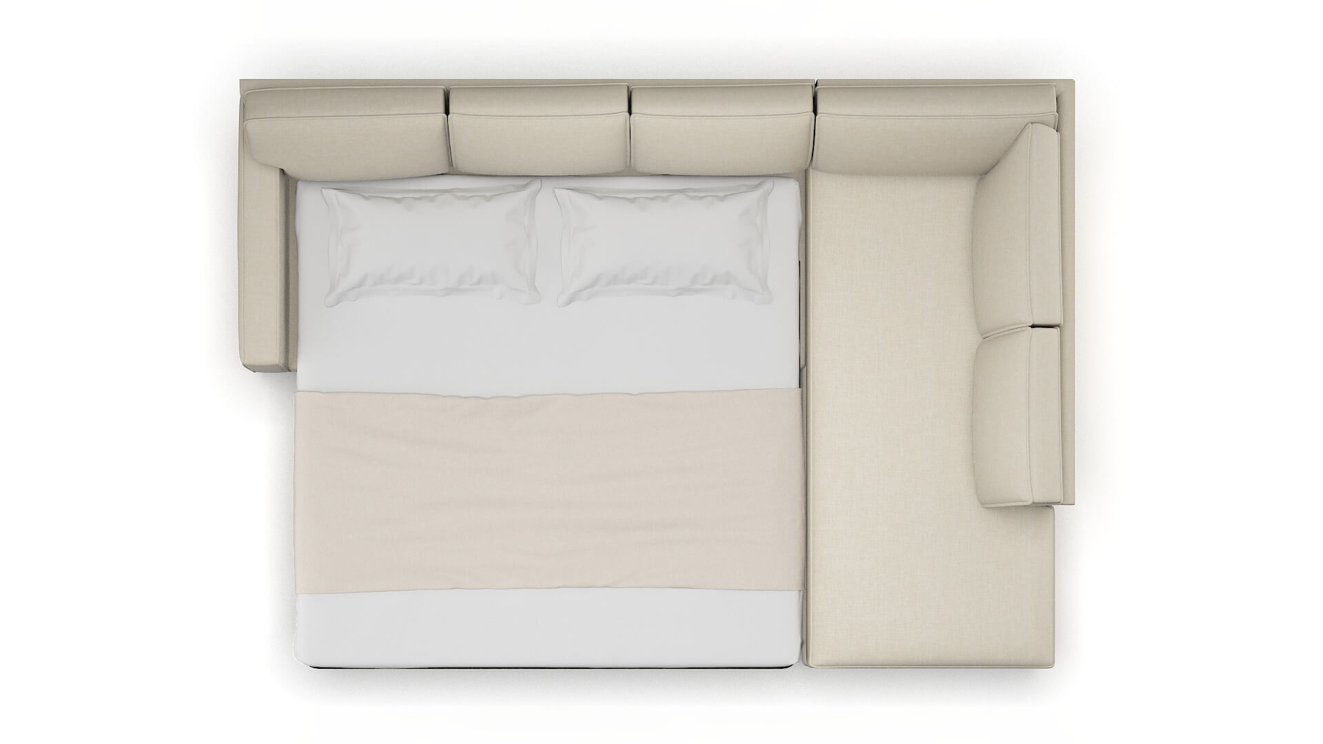 Chicago Keylargo Almond Panel Sleeper Espresso legs 3