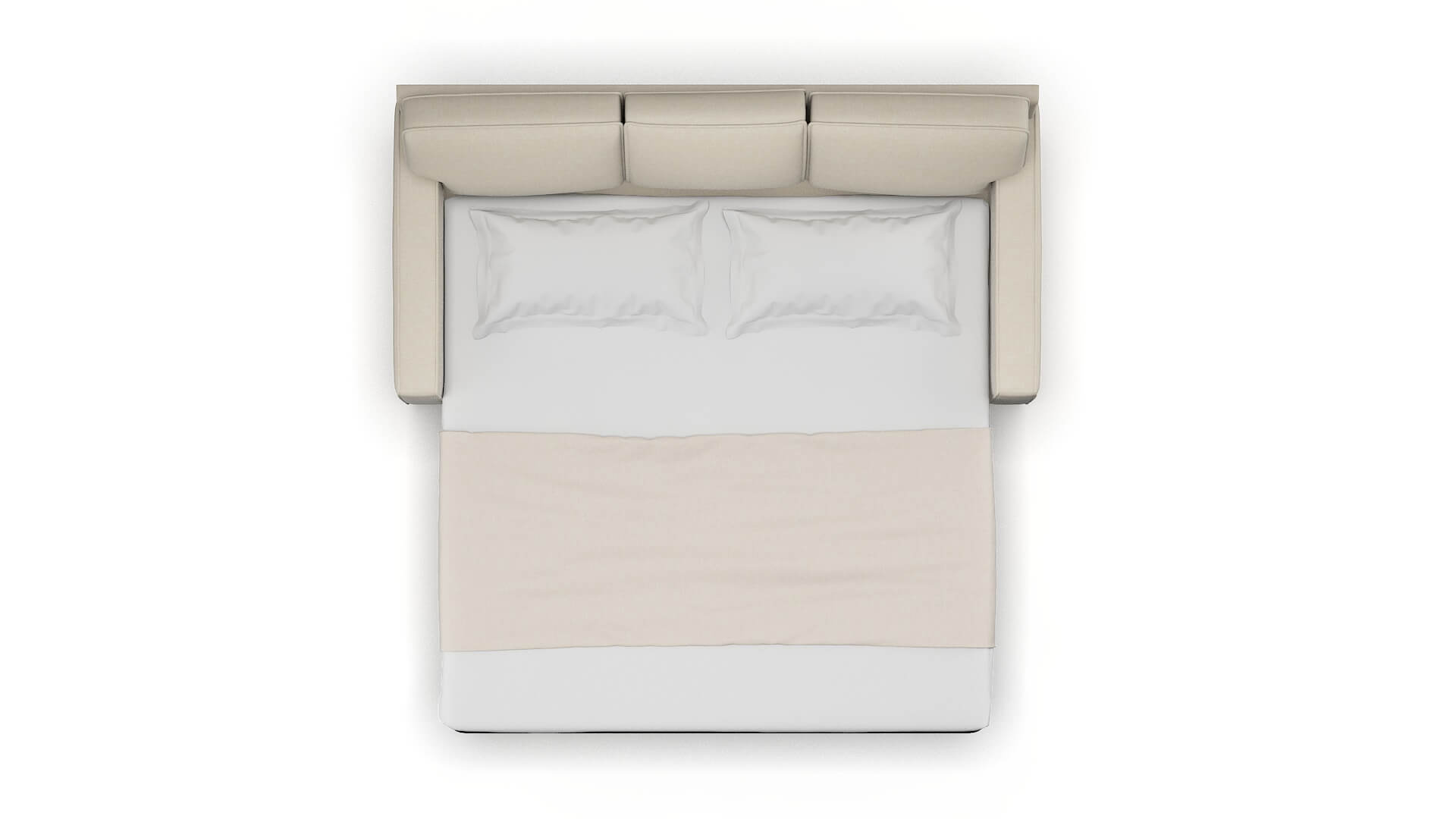 Chicago Keylargo Almond Sofa Sleeper Espresso legs 3