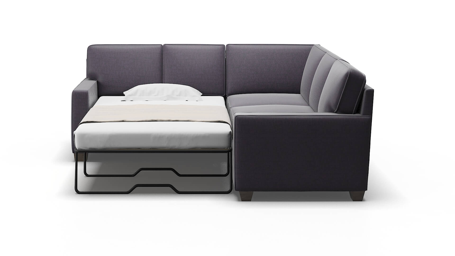 Chicago Keylargo Grape Sectional Sleeper Espresso legs 1