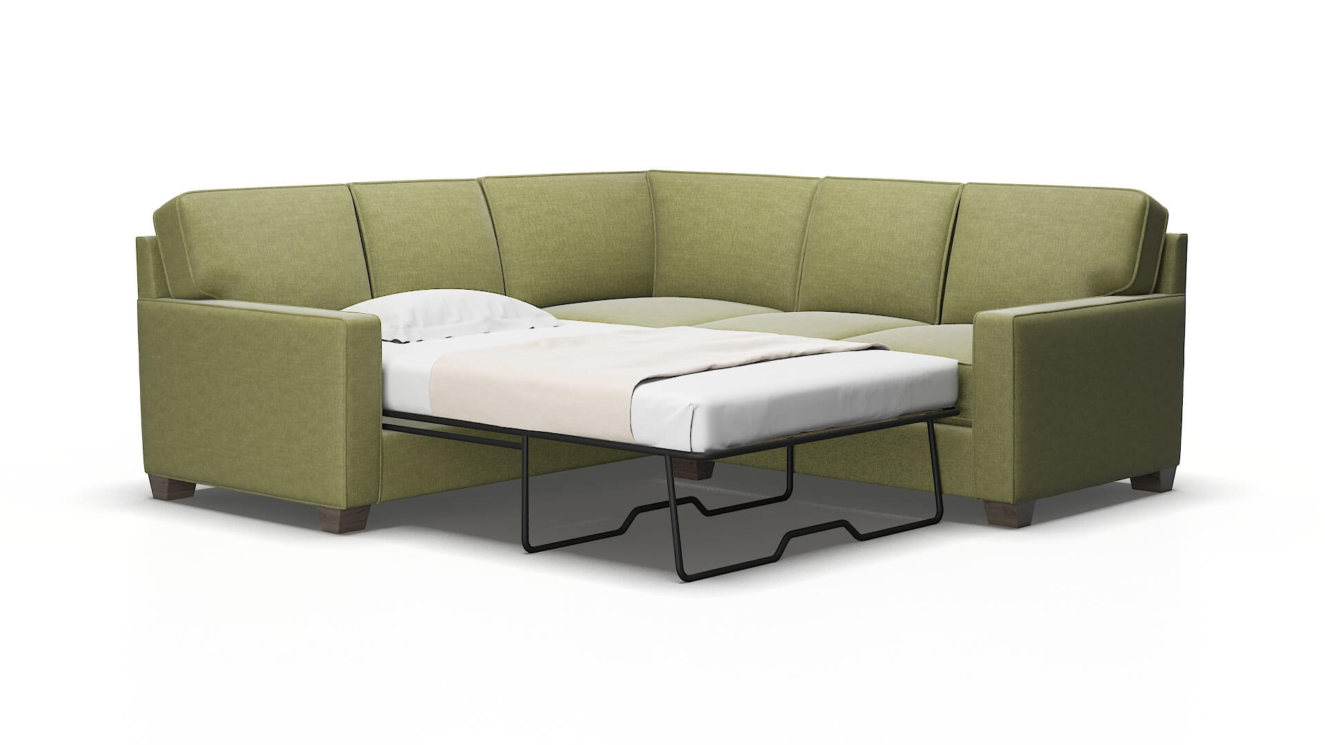 Chicago Keylargo Grass Sectional Sleeper Espresso legs 2