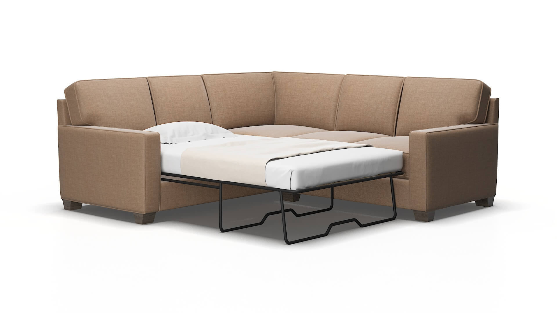 Chicago Keylargo mink Sectional sleeper Espresso Legs  2