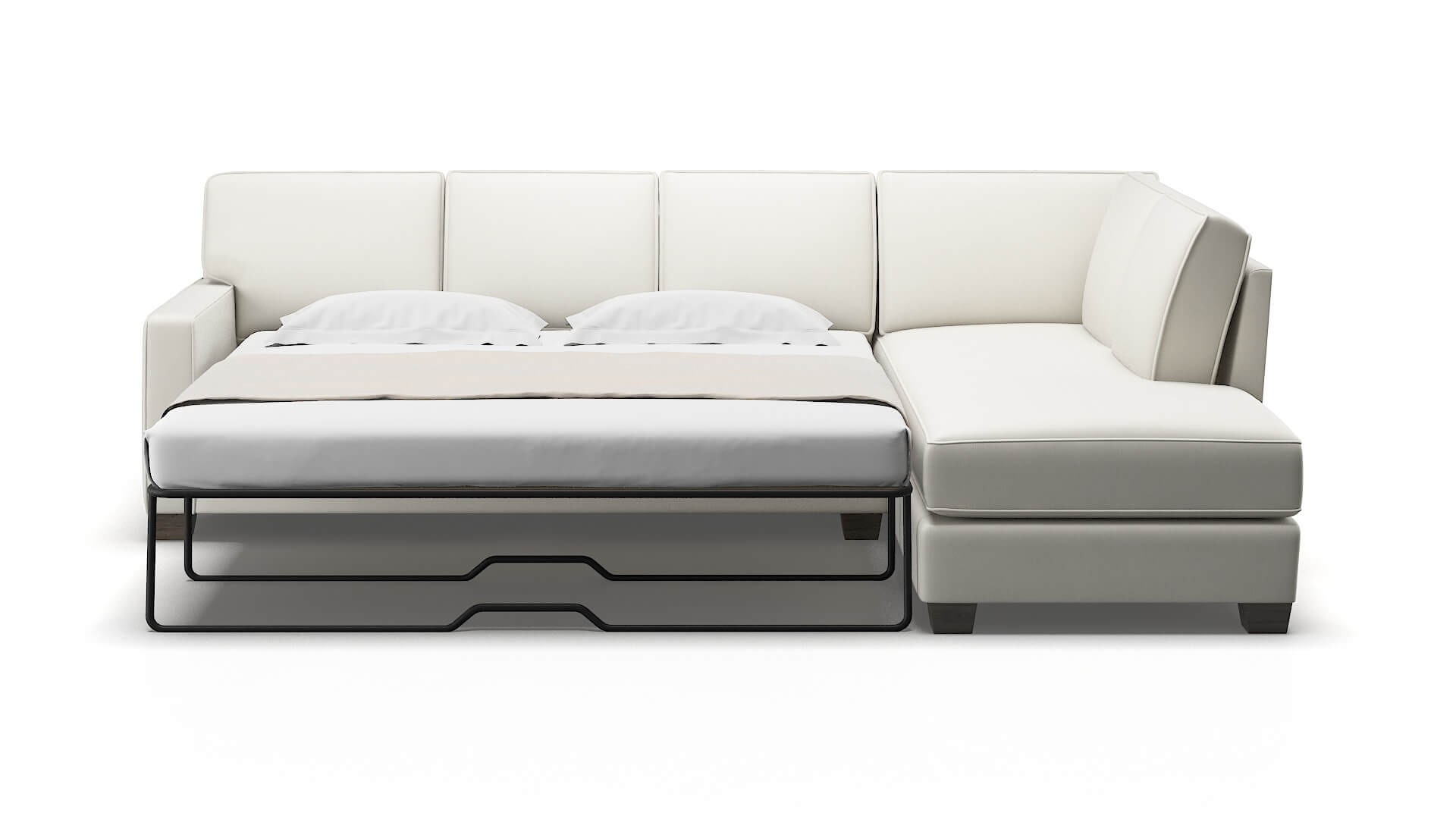 Chicago Keylargo Oatmeal Panel Sleeper Espresso legs 1