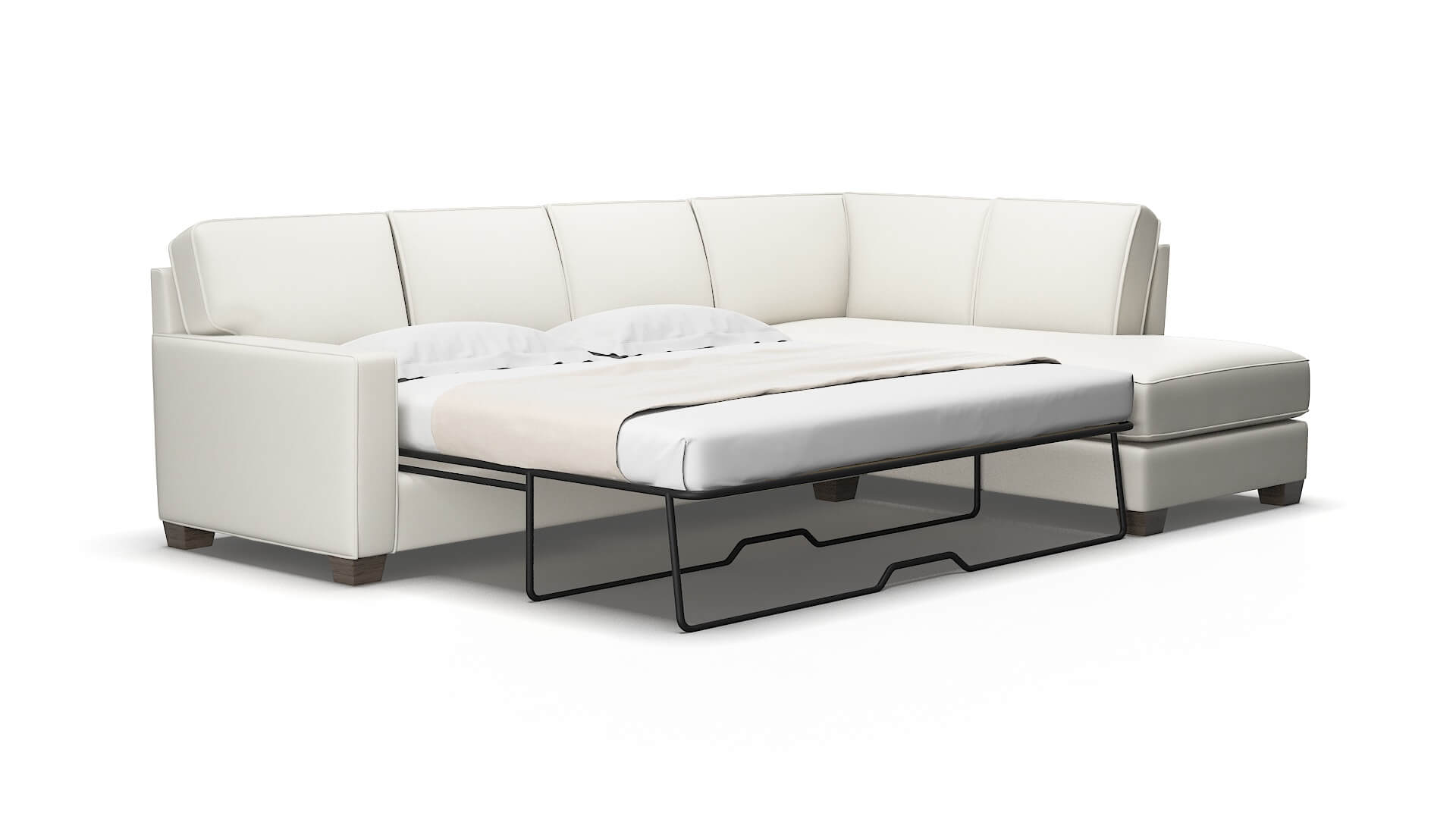 Chicago Keylargo Oatmeal Panel Sleeper Espresso legs 2