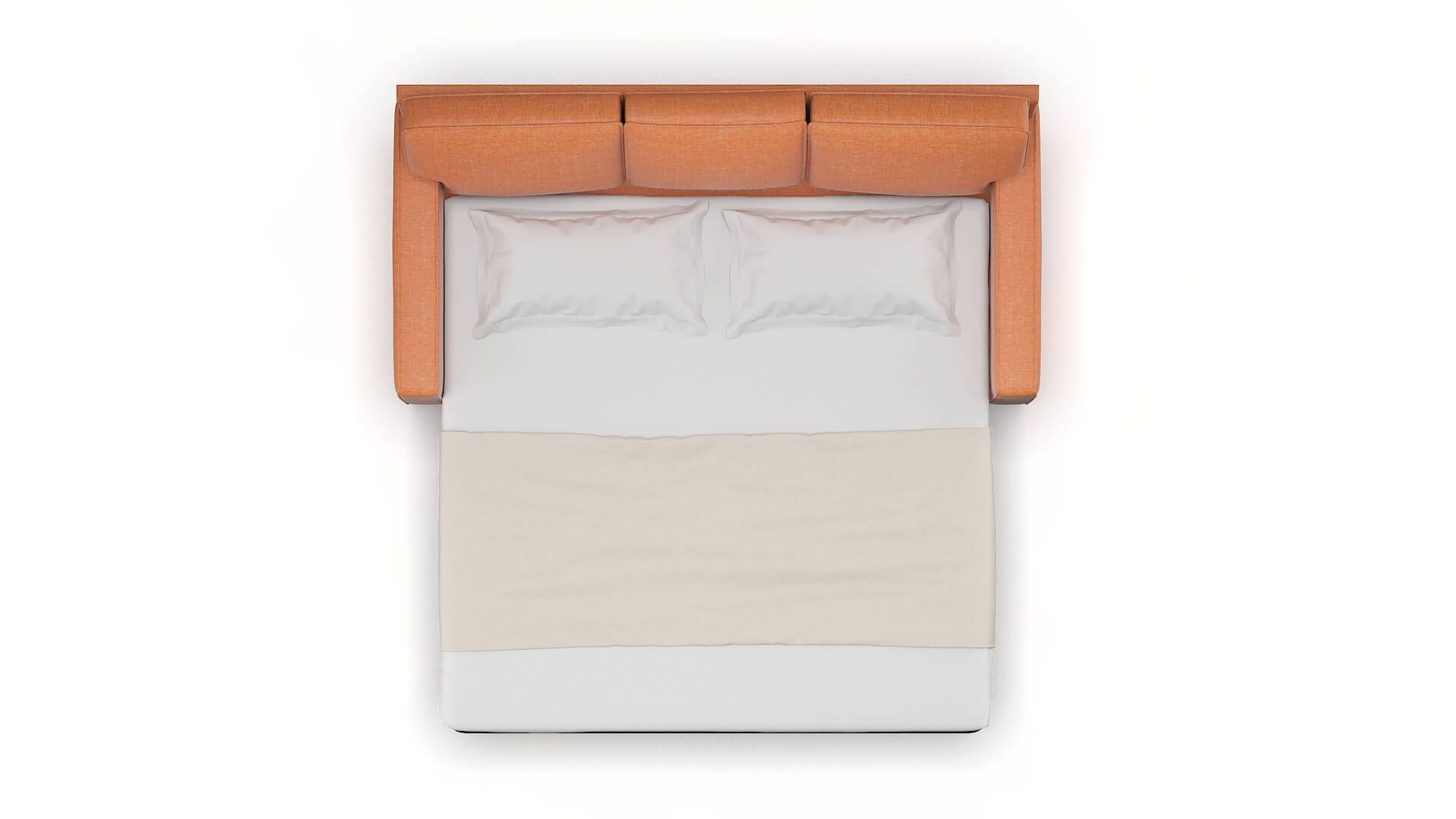 Chicago Keylargo Terracotta Sofa Sleeper Espresso legs 3