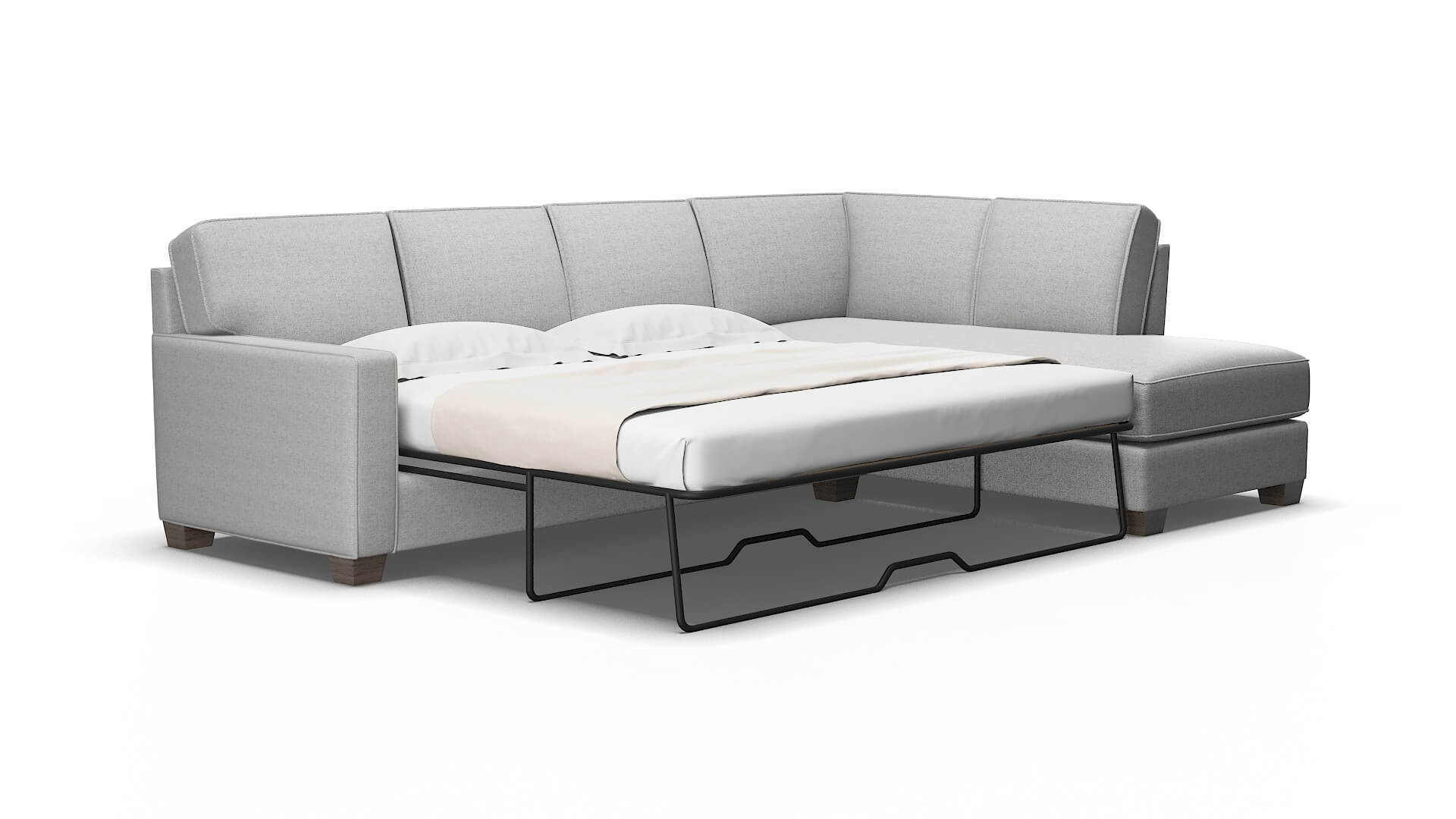 Chicago Malibu dove Panel sleeper Espresso Legs  2