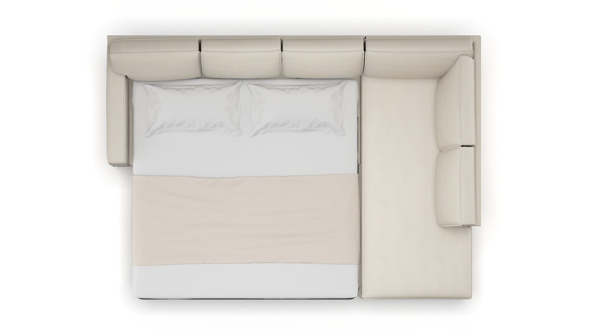 Chicago Malibu Linen Panel Sleeper Espresso legs 3