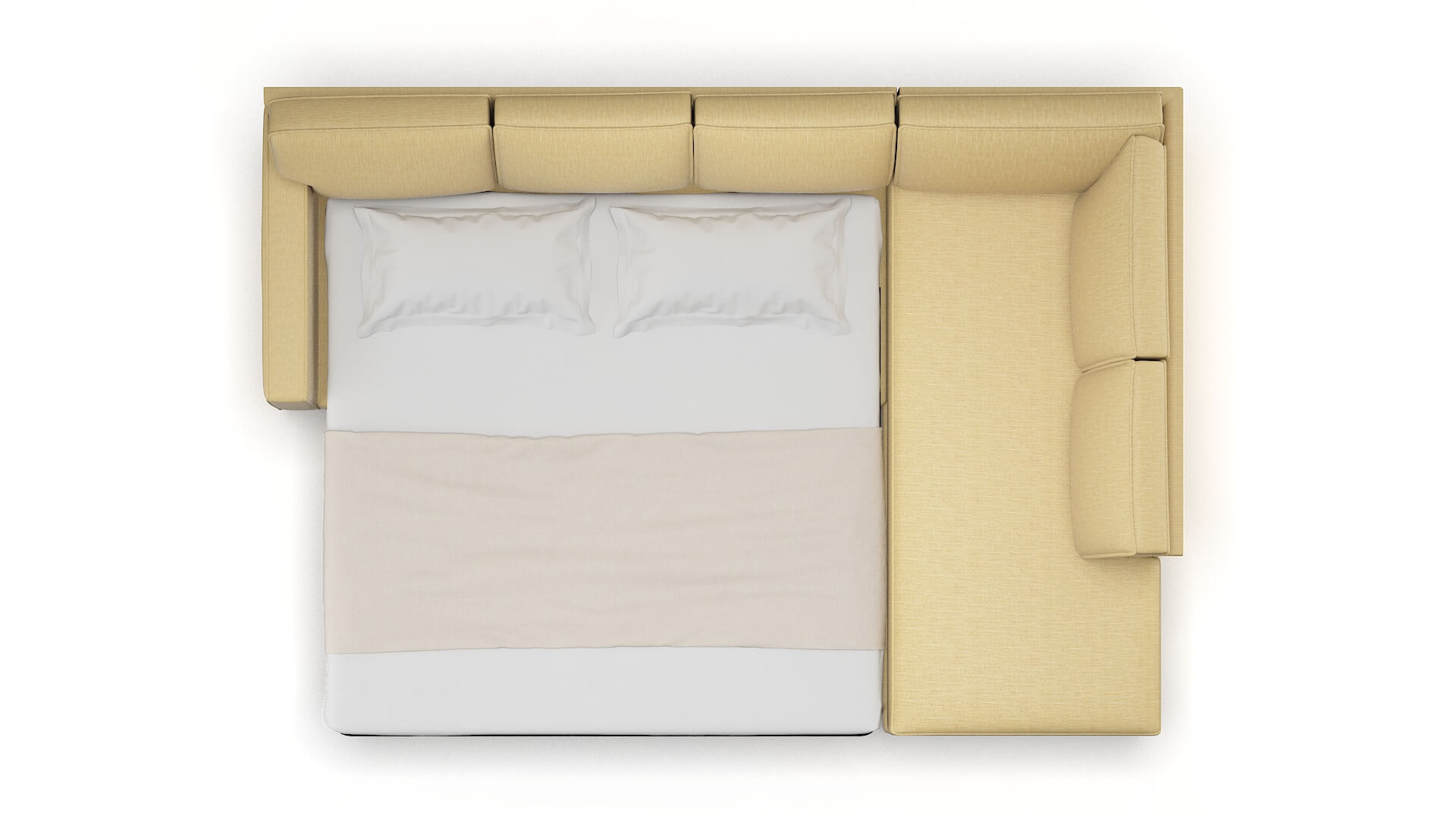 Chicago Malibu Maize Panel Sleeper Espresso legs 3