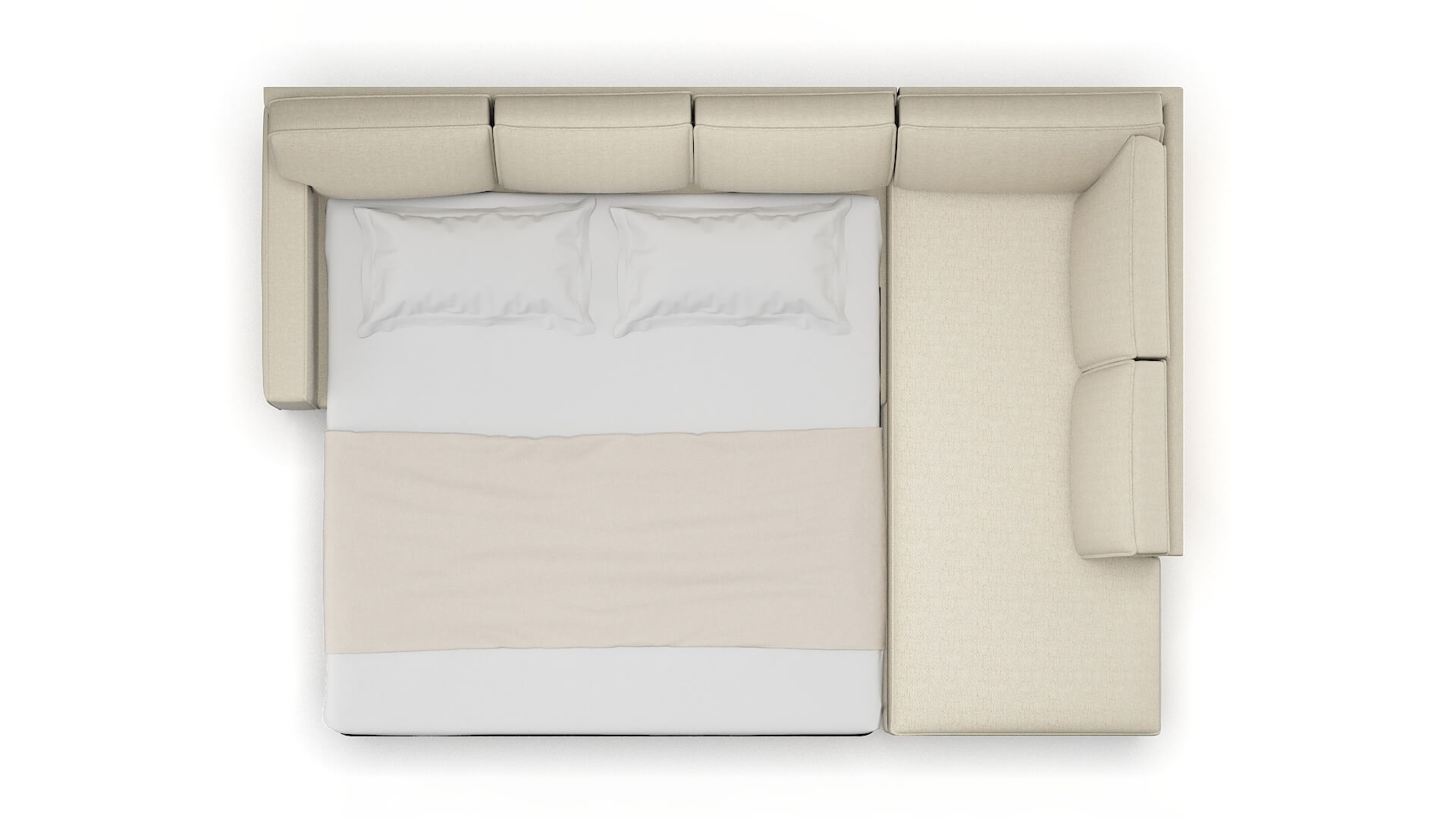 Chicago Malibu Sand Panel Sleeper Espresso legs 3