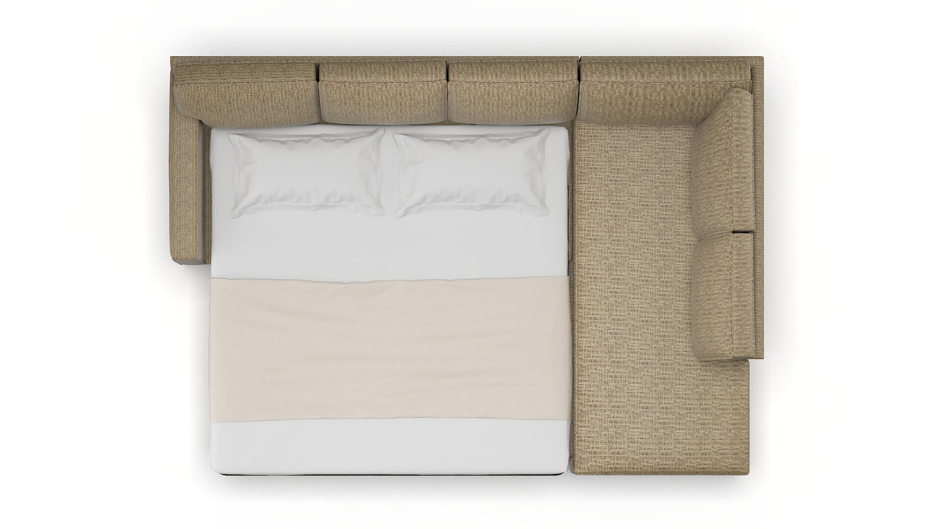 Chicago Marcy Camel Panel Sleeper Espresso legs 3