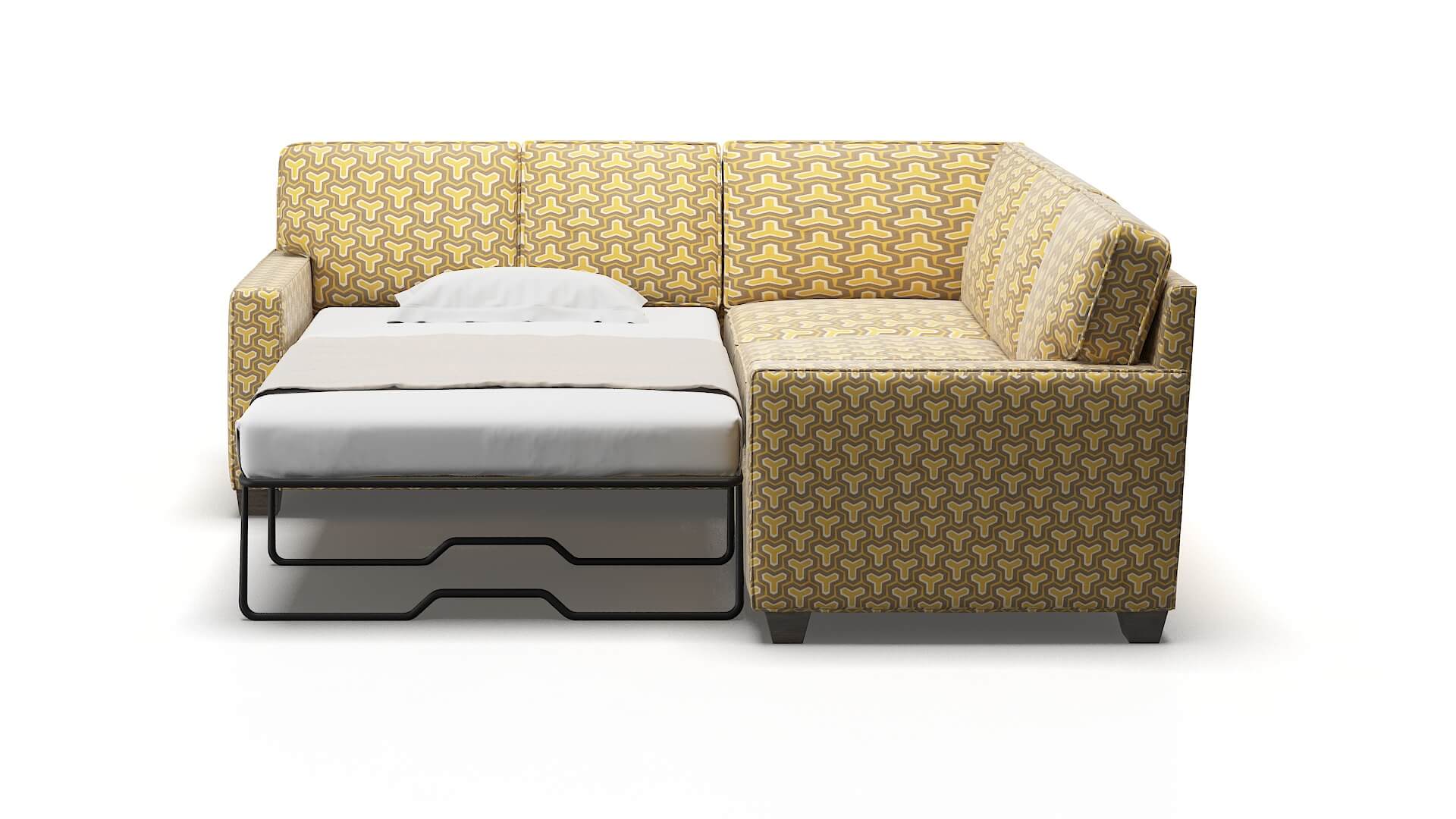 Chicago Merci Dijon Sectional Sleeper Espresso legs 1