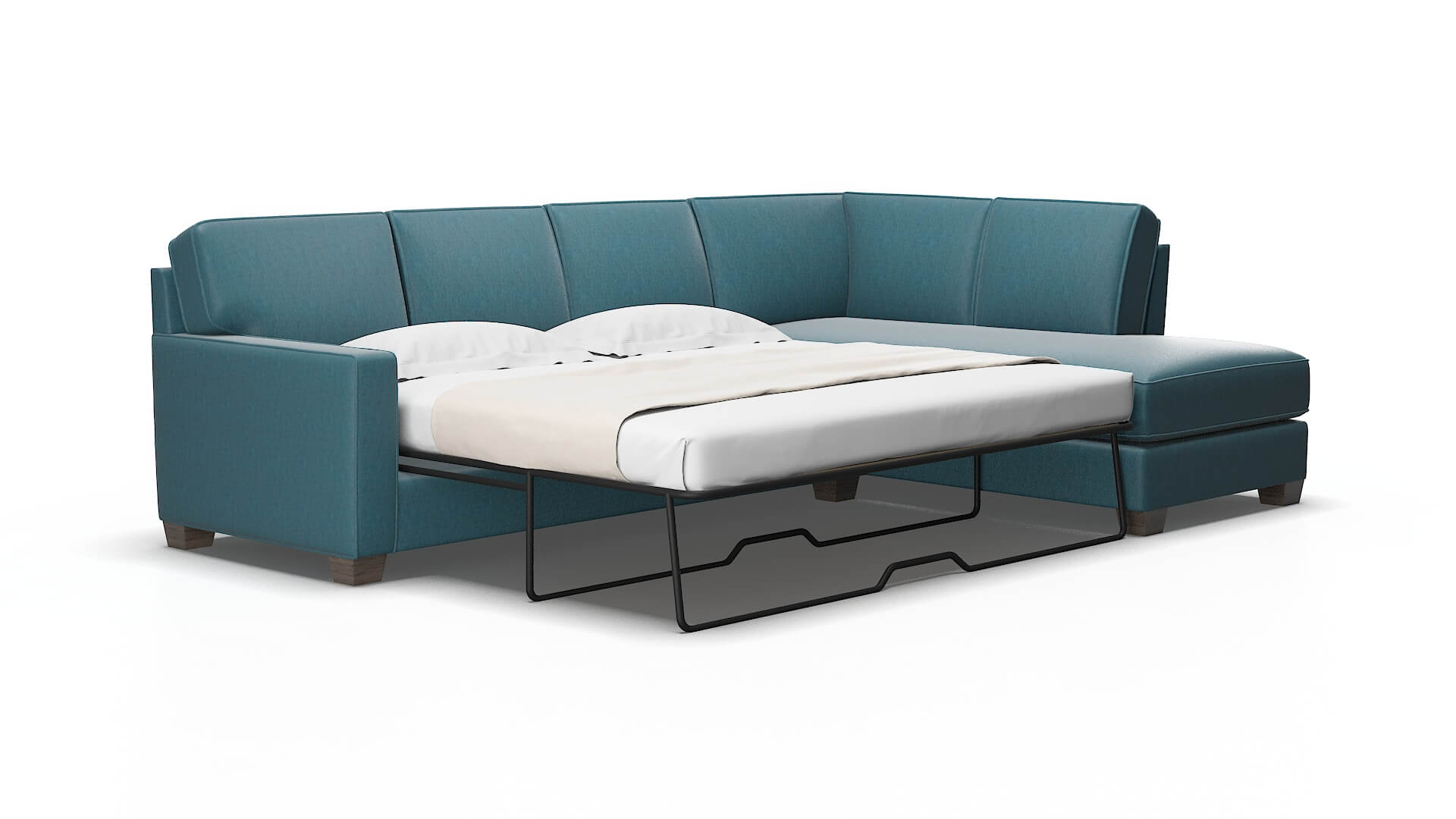 Chicago Merit Peacock Panel Sleeper Espresso legs 2