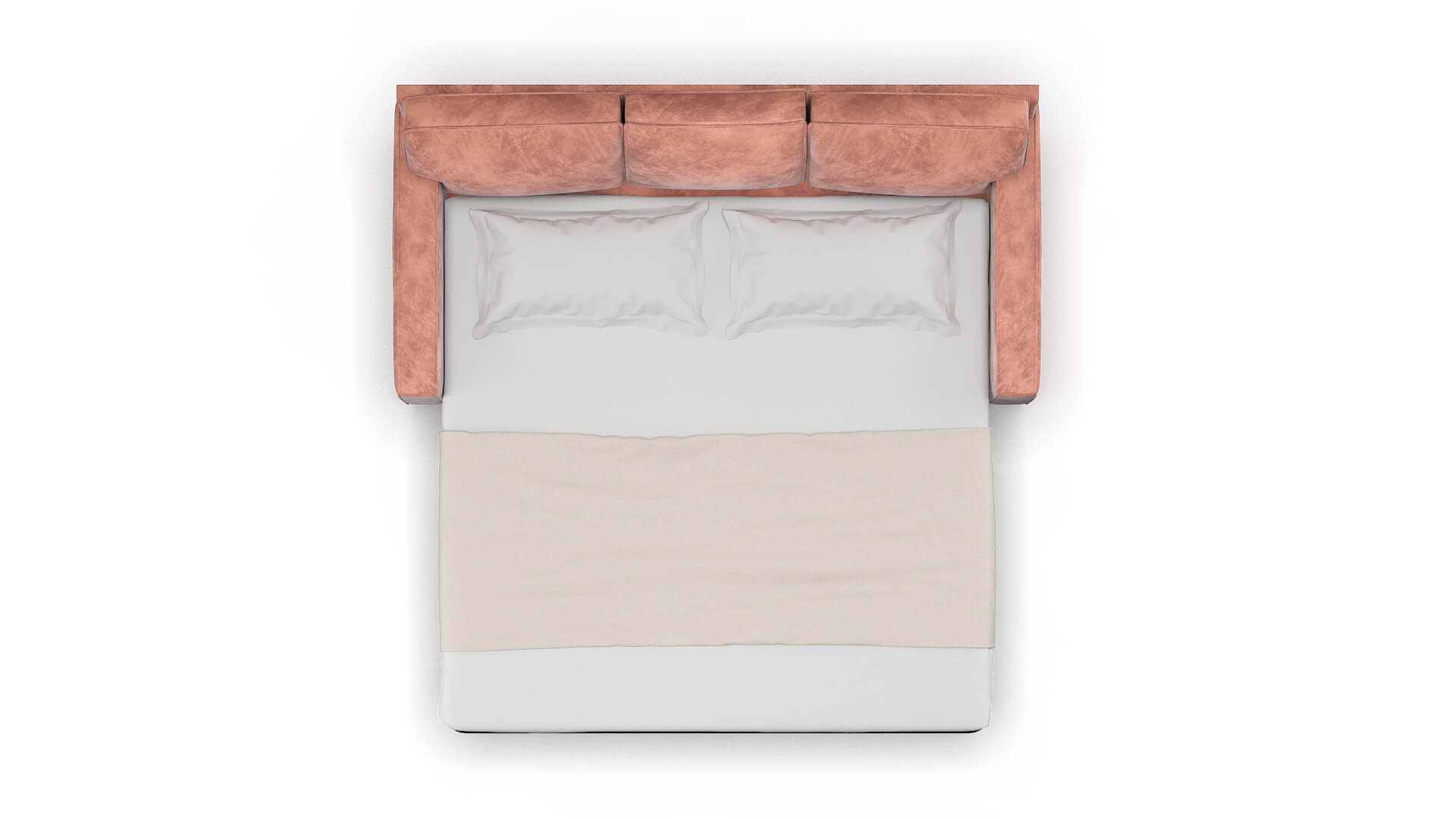 Chicago Naples Blush Sofa Sleeper Espresso legs 3