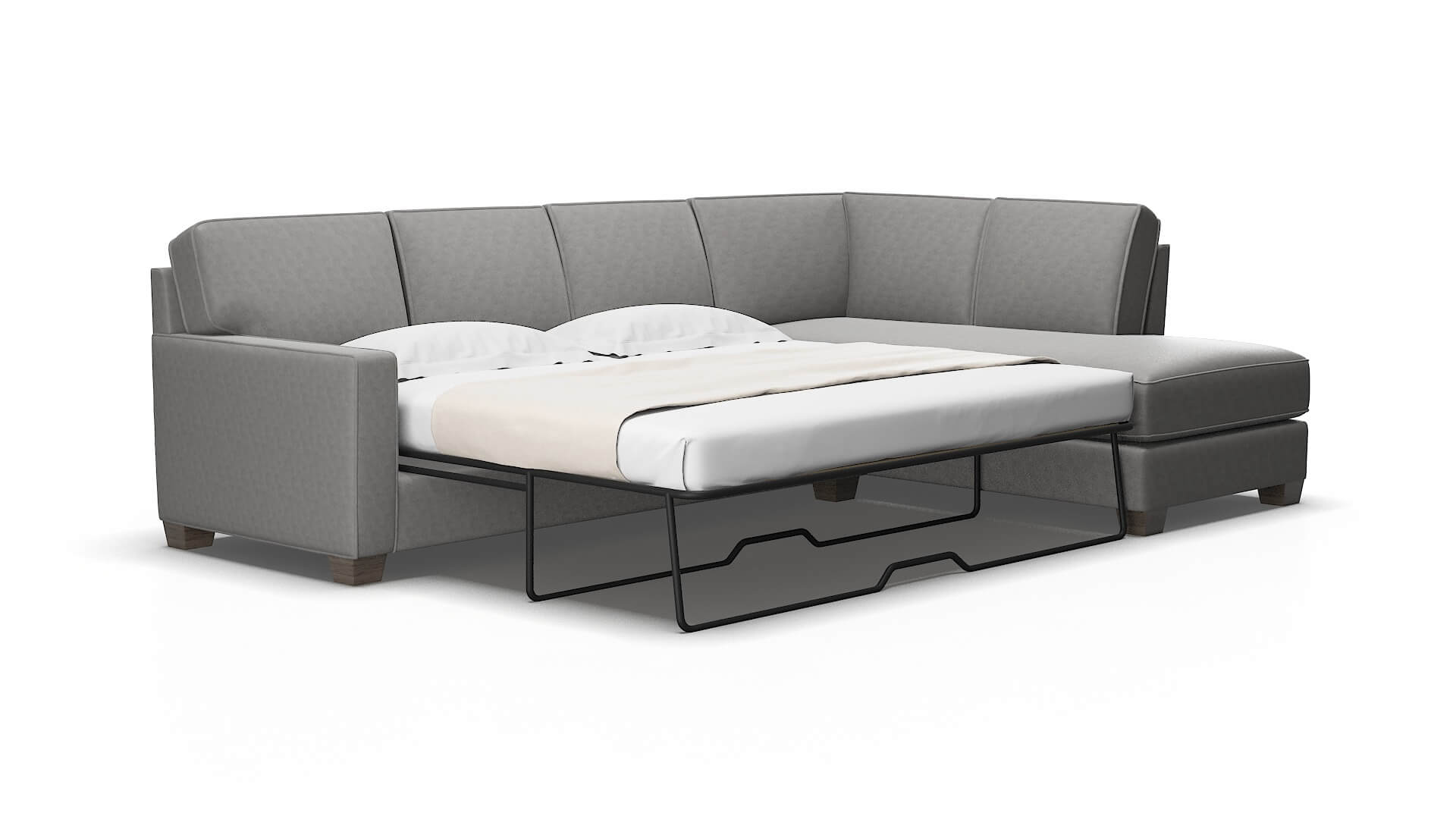 Chicago Noble Smoke Panel Sleeper Espresso legs 2