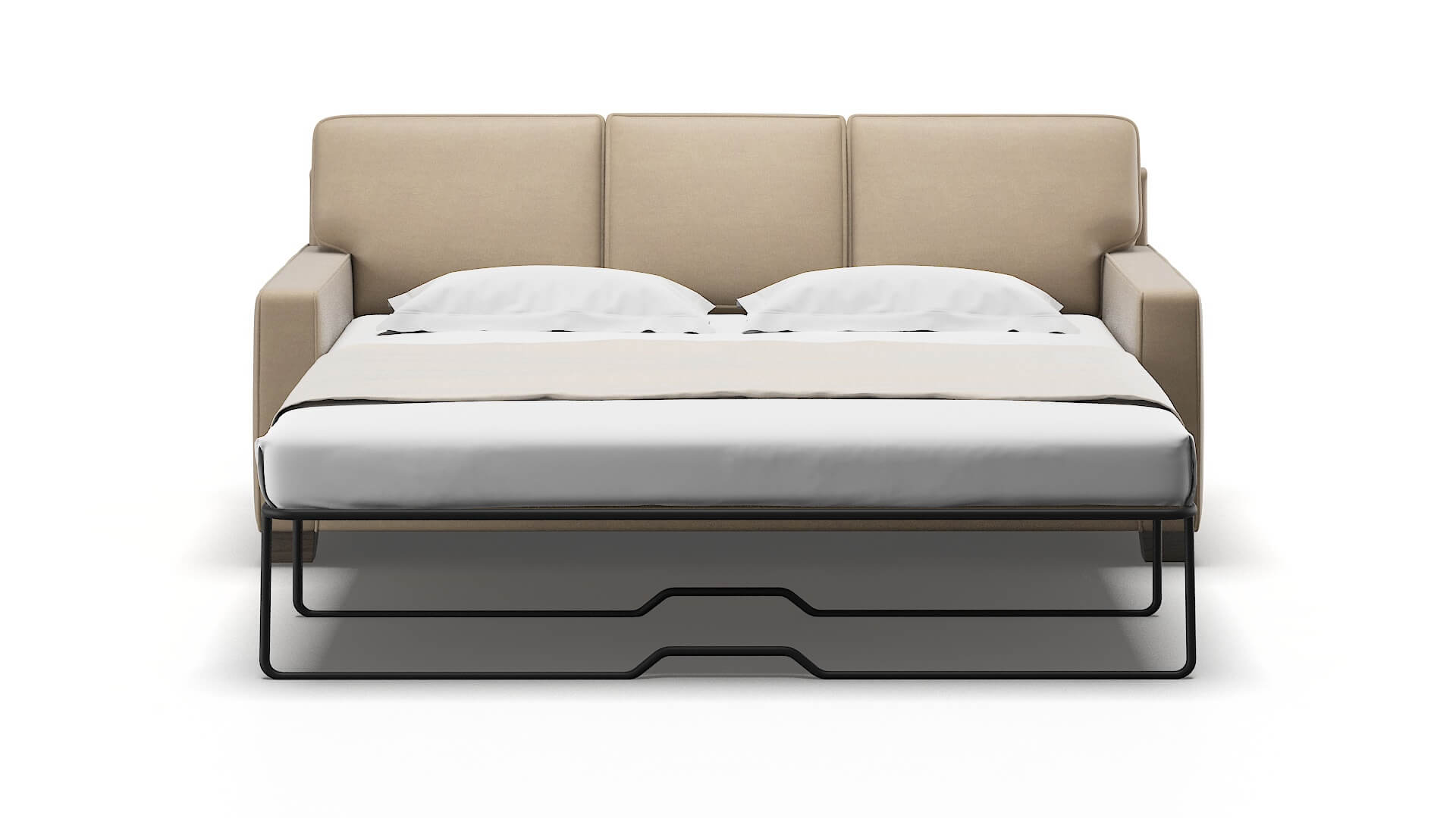 Chicago Oakley Taupe Sofa Sleeper Espresso legs 1