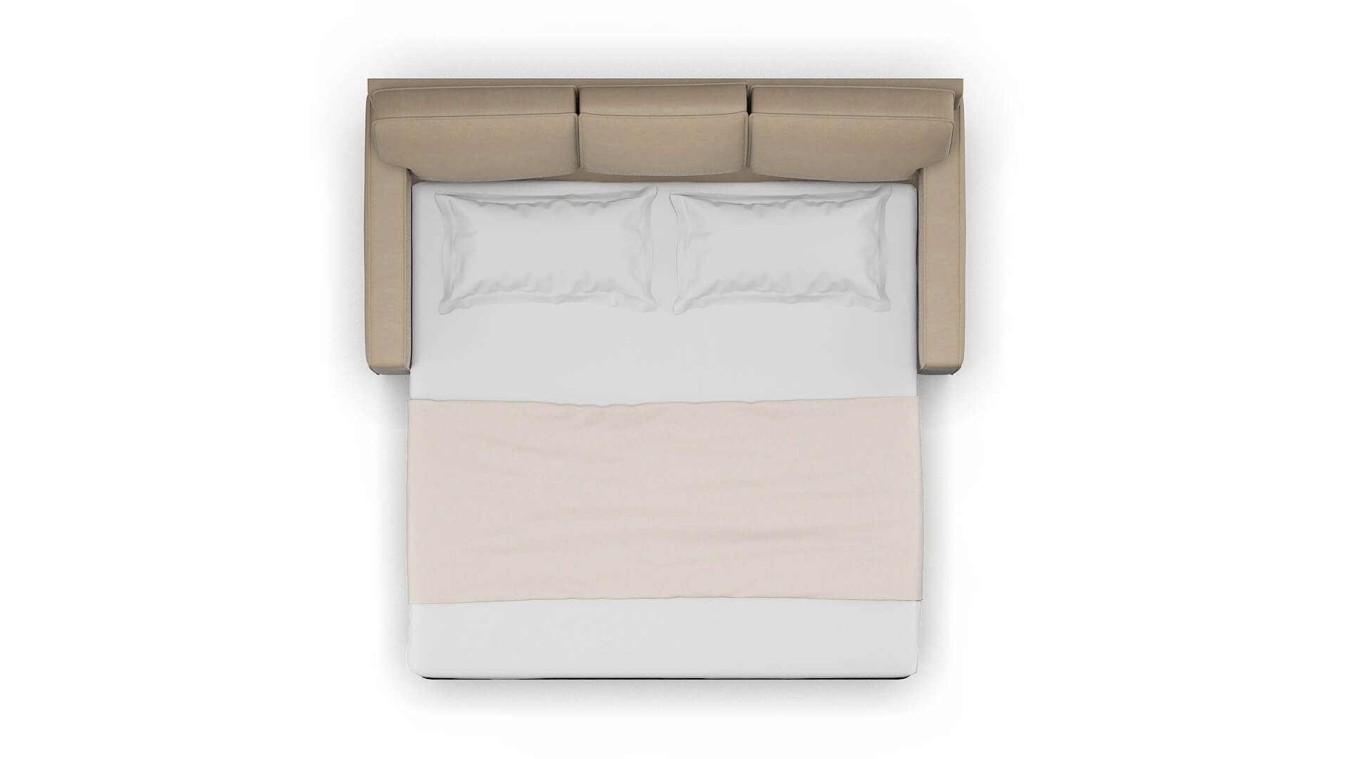 Chicago Oakley Taupe Sofa Sleeper Espresso legs 3