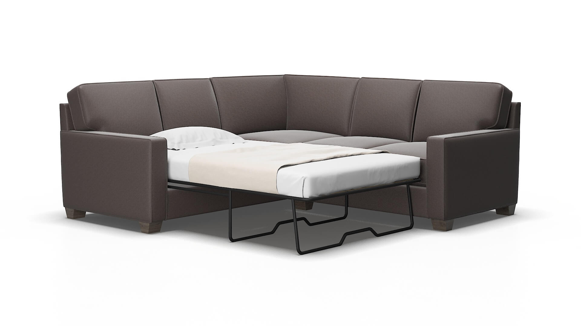 Chicago Oscar chocolate Sectional sleeper Espresso Legs  2