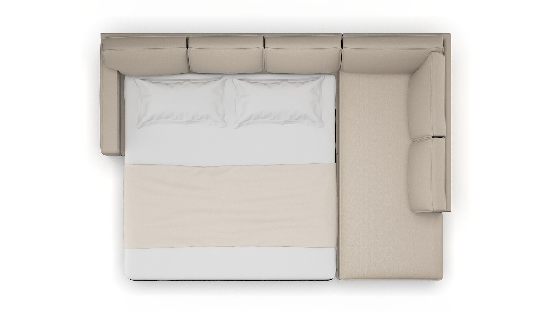 Chicago Oscar Linen Panel Sleeper Espresso legs 3