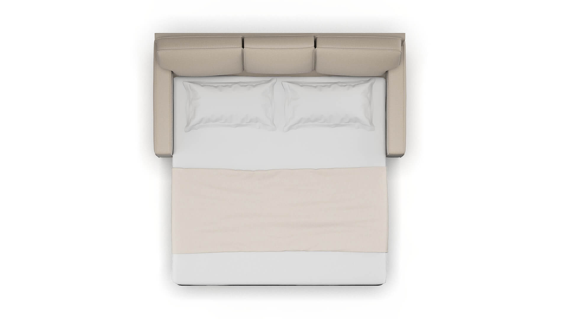 Chicago Oscar Linen Sofa Sleeper Espresso legs 3