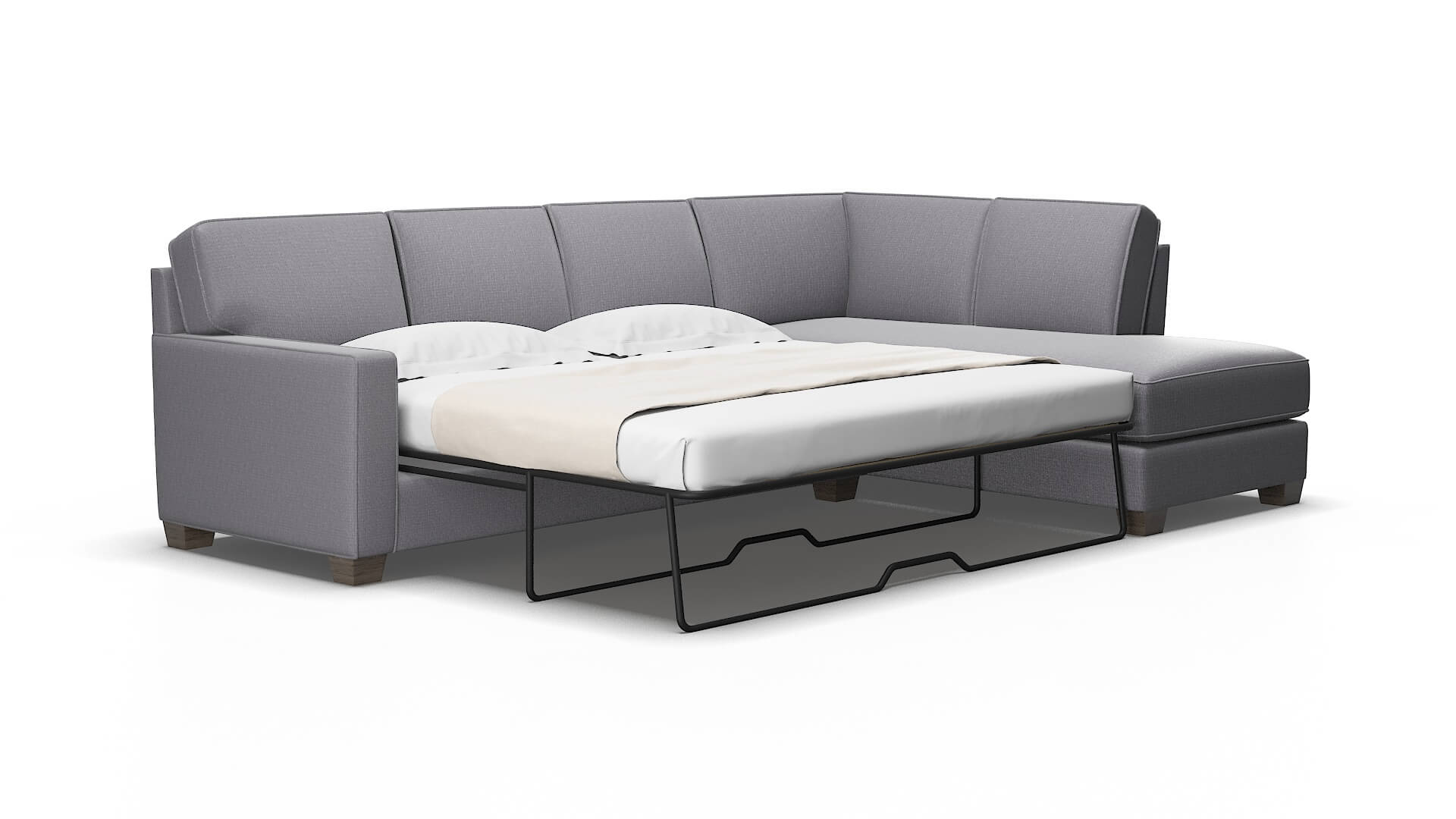 Chicago Parker Ash Panel Sleeper Espresso legs 2