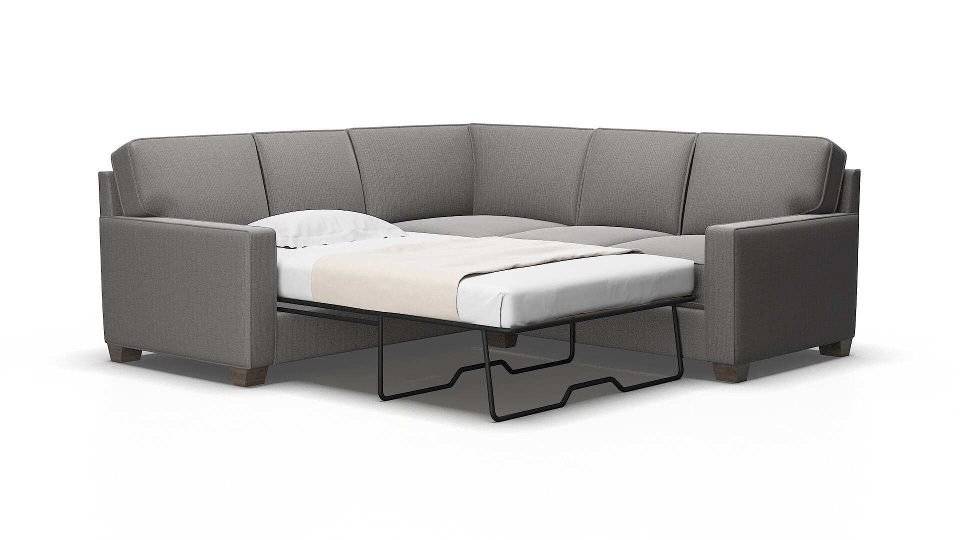 Chicago Parker graphite Sectional sleeper Espresso Legs  2