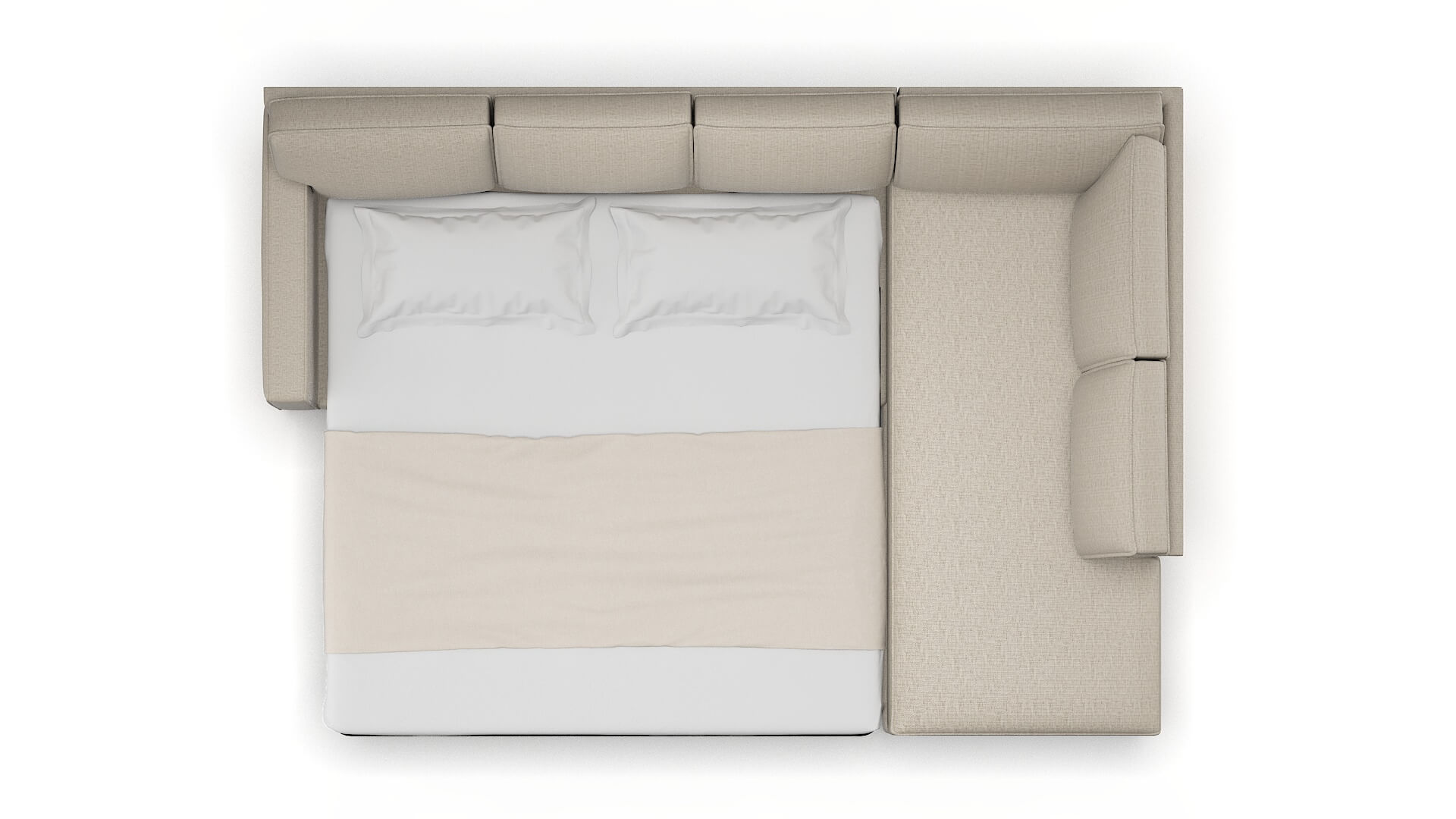 Chicago Parker Wheat Panel Sleeper Espresso legs 3