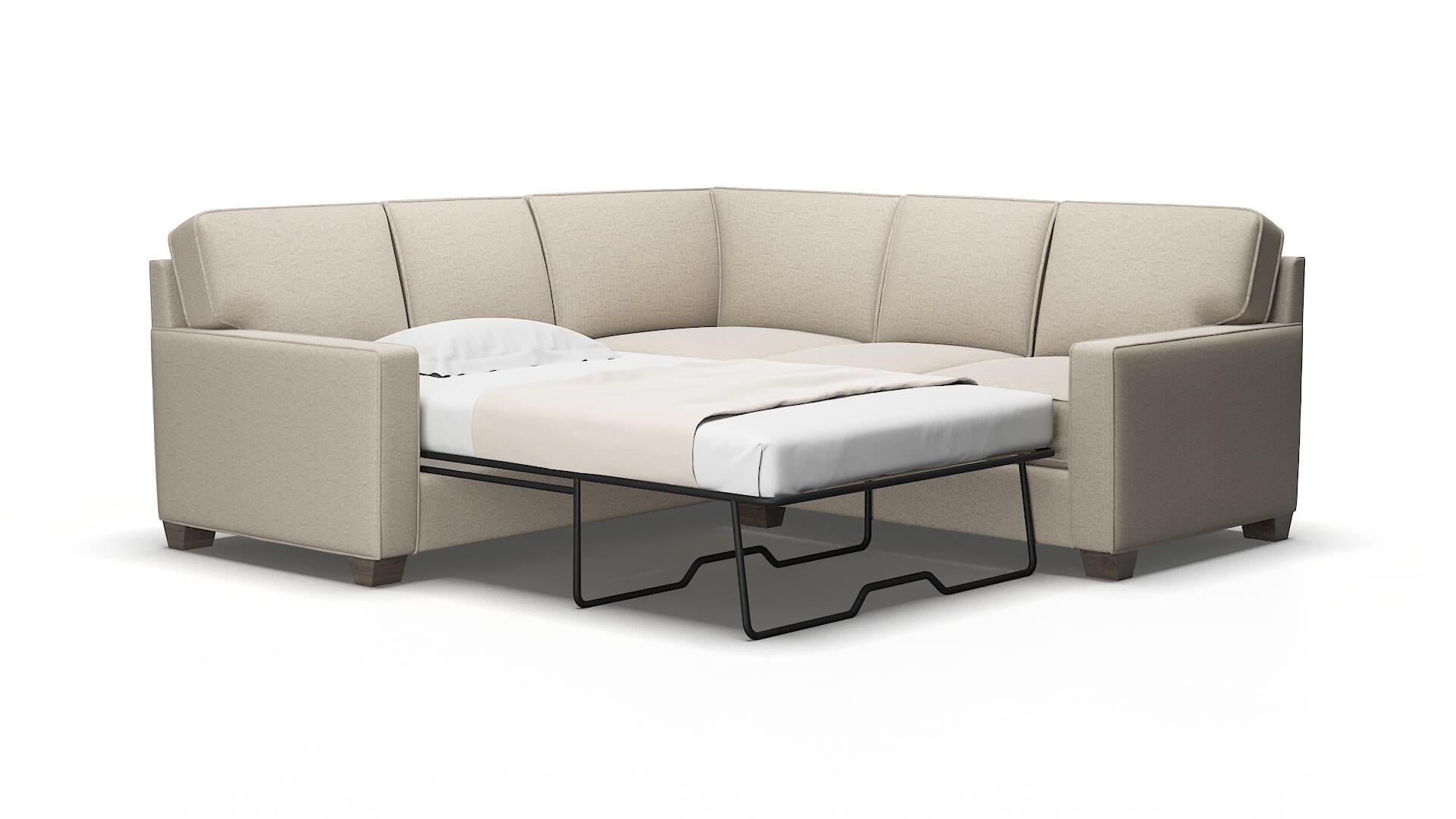 Chicago Parker wheat Sectional sleeper Espresso Legs  2