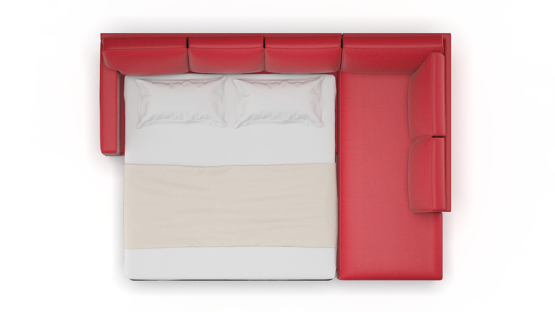 Chicago Pauline Ruby Panel Sleeper Espresso legs 3