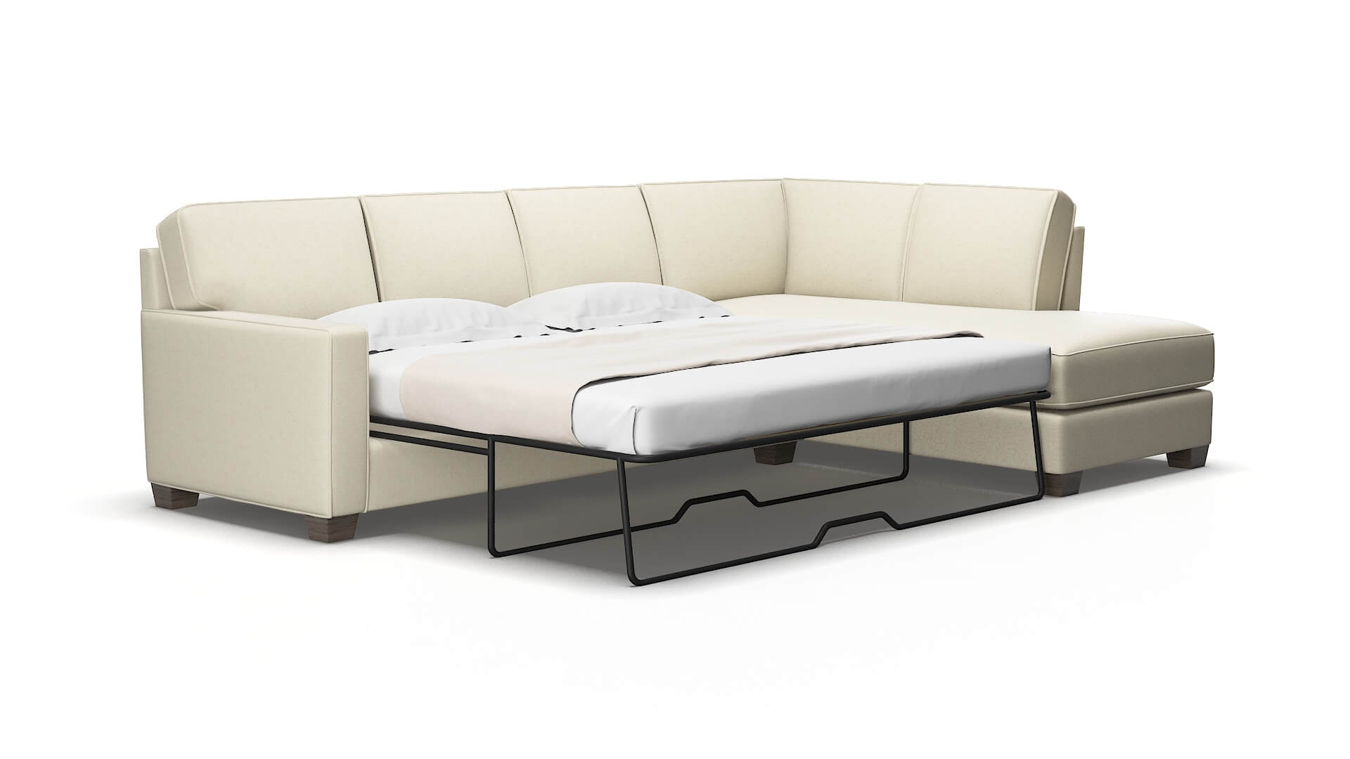 Chicago Phoenix Ivory Panel Sleeper Espresso legs 2