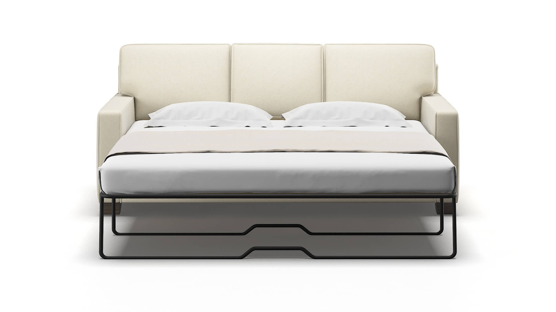 Chicago Phoenix Ivory Sofa Sleeper Espresso legs 1