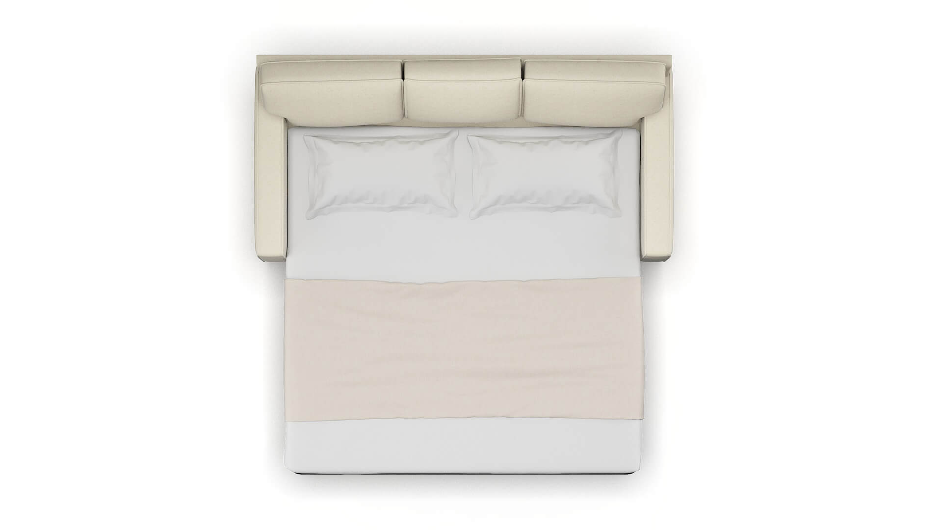 Chicago Phoenix Ivory Sofa Sleeper Espresso legs 3