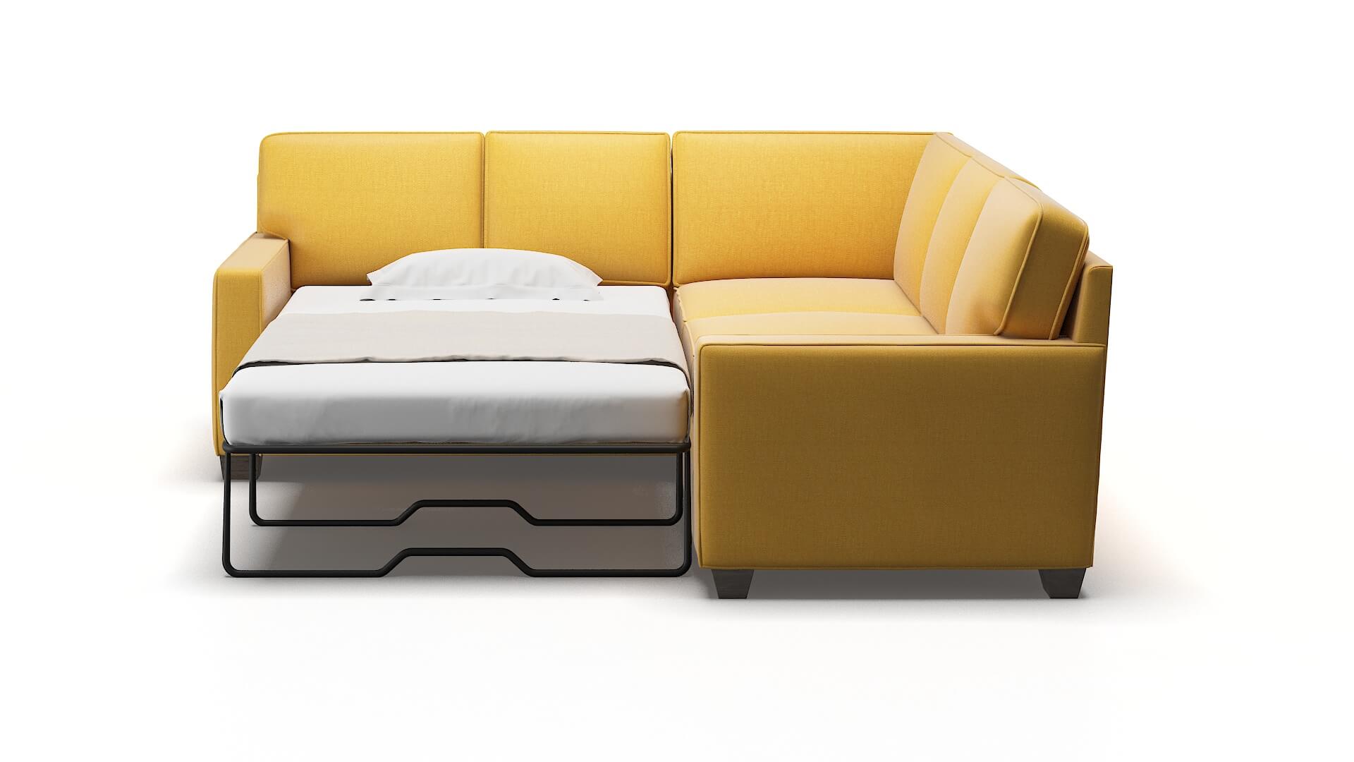 Chicago Portland Dijon Sectional Sleeper Espresso legs 1