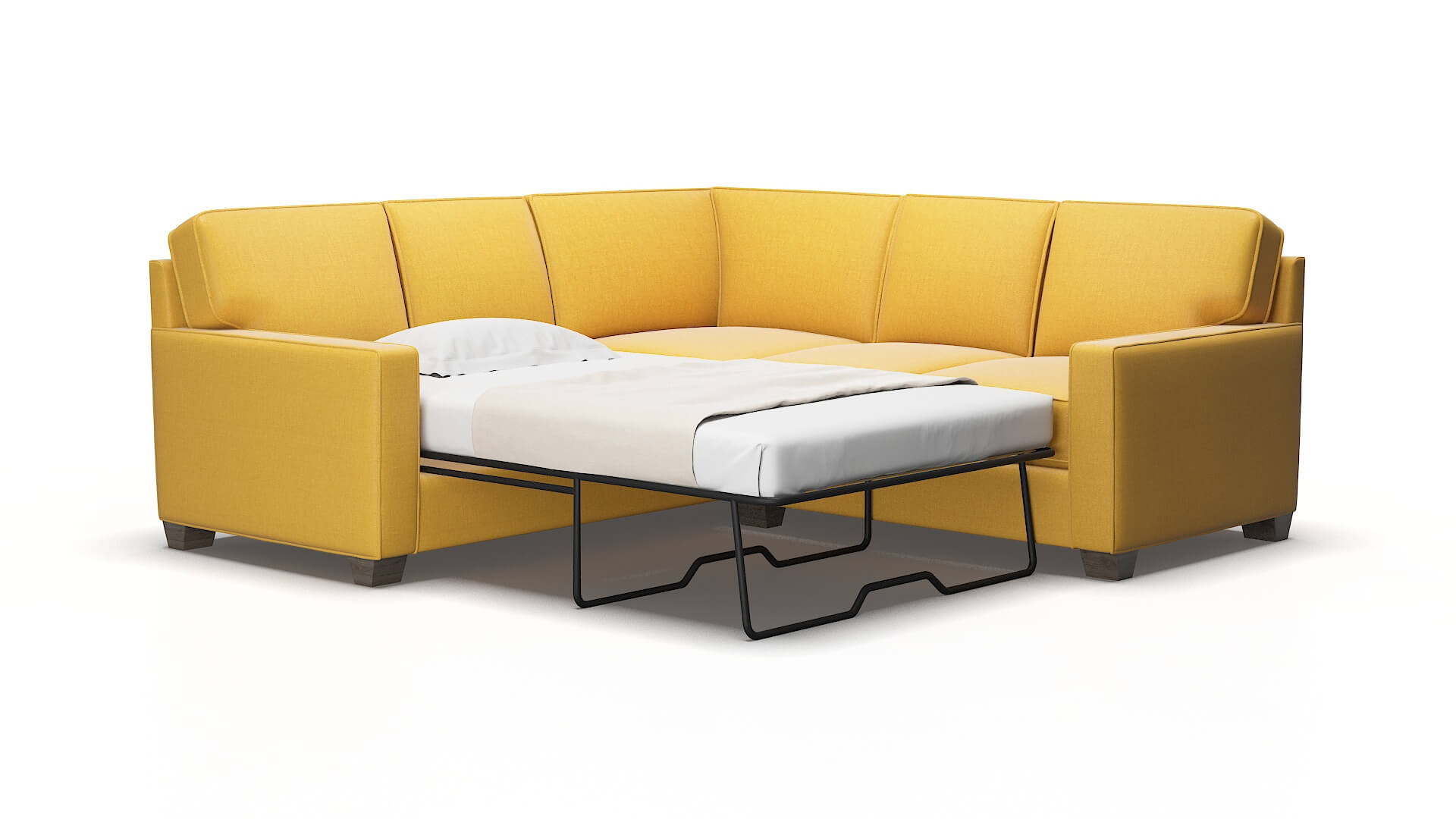 Chicago Portland Dijon Sectional Sleeper Espresso legs 2