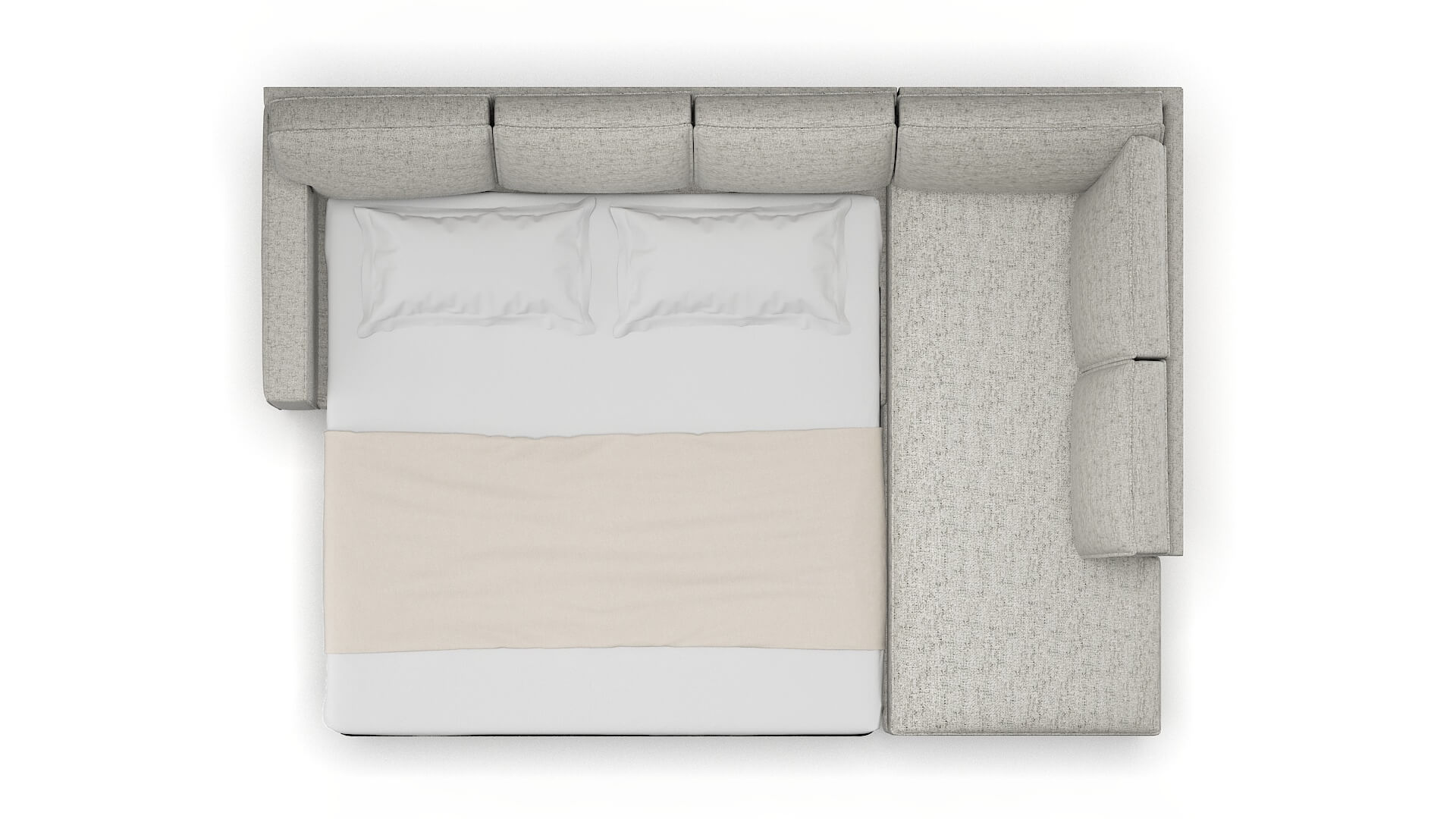 Chicago Prime Gravel Panel Sleeper Espresso legs 3