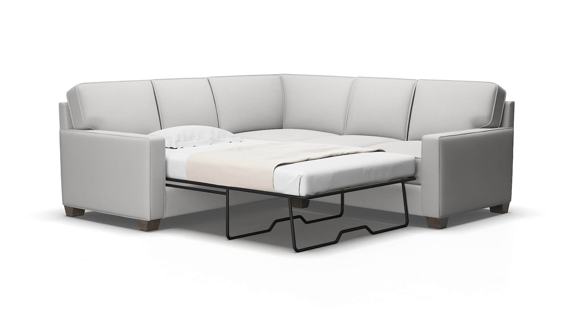 Chicago Prisma Steam Sectional Sleeper Espresso legs 2