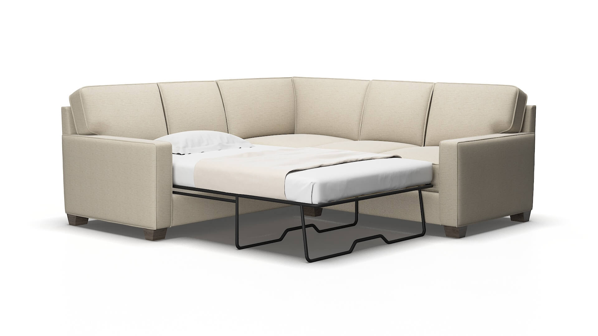 Chicago Rocket dove Sectional sleeper Espresso Legs  2