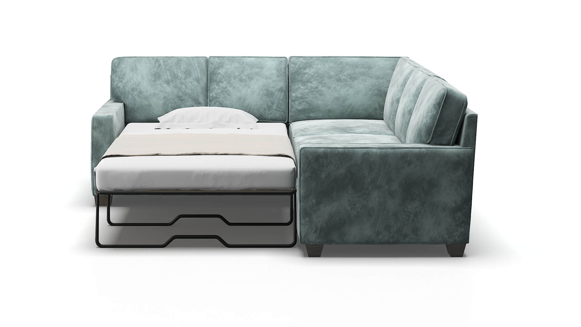 Chicago Royale Cloud Sectional Sleeper Espresso legs 1